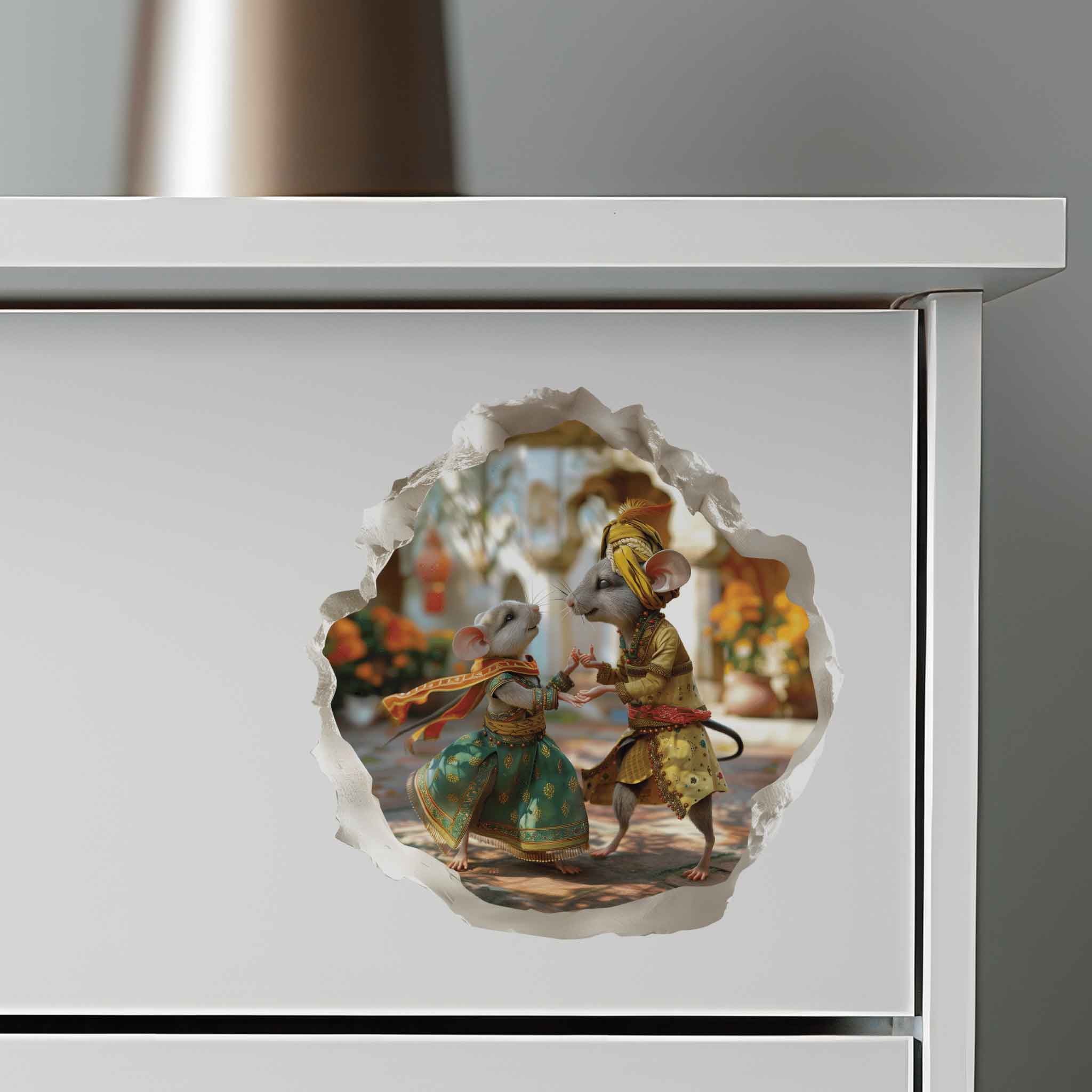 Indian Celebration Mouse Hole Decal - My Wonderful Walls
