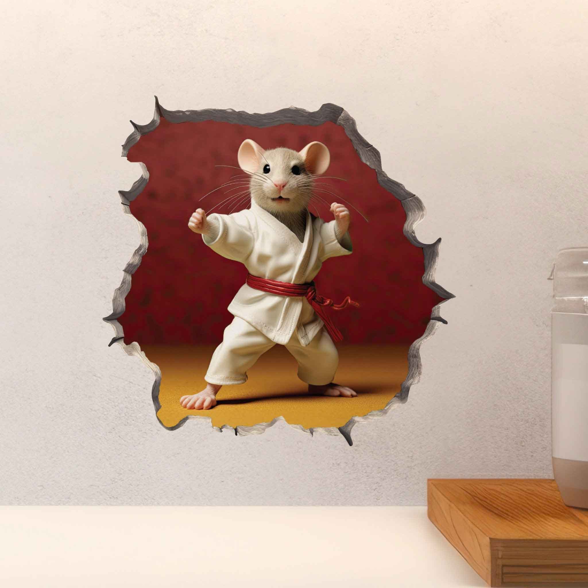 Karate Mouse Hole Decal - My Wonderful Walls