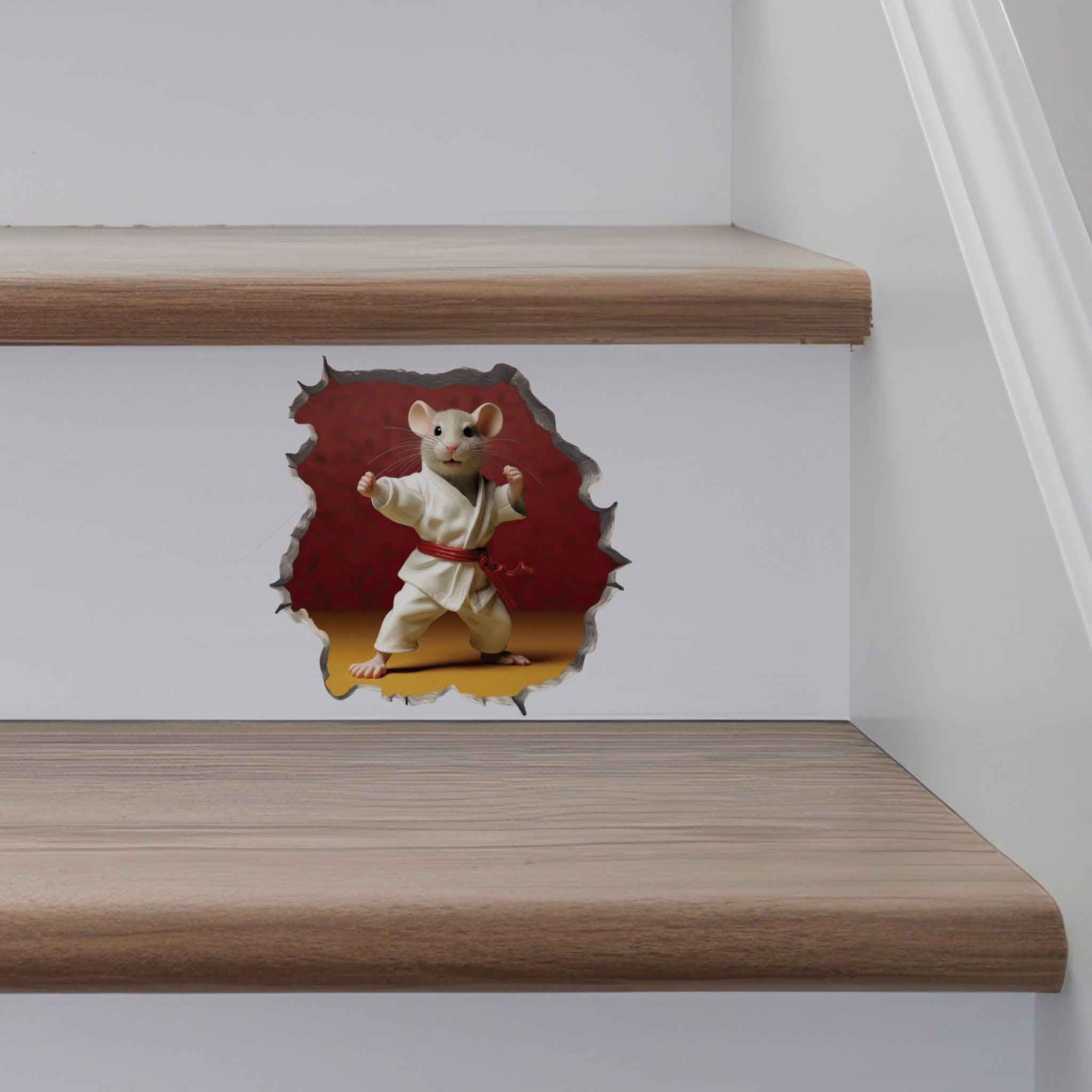 Karate Mouse Hole Decal - My Wonderful Walls