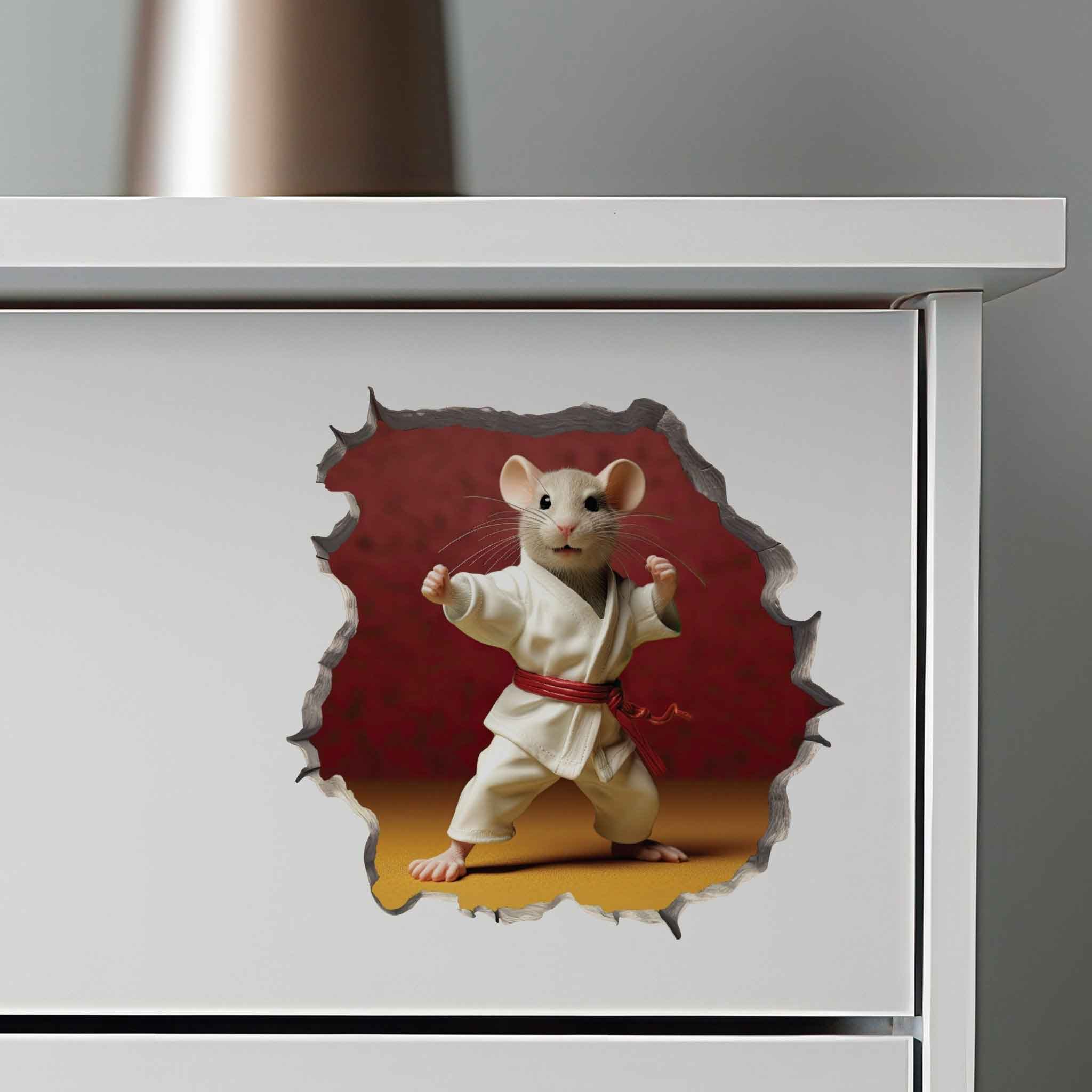 Karate Mouse Hole Decal - My Wonderful Walls