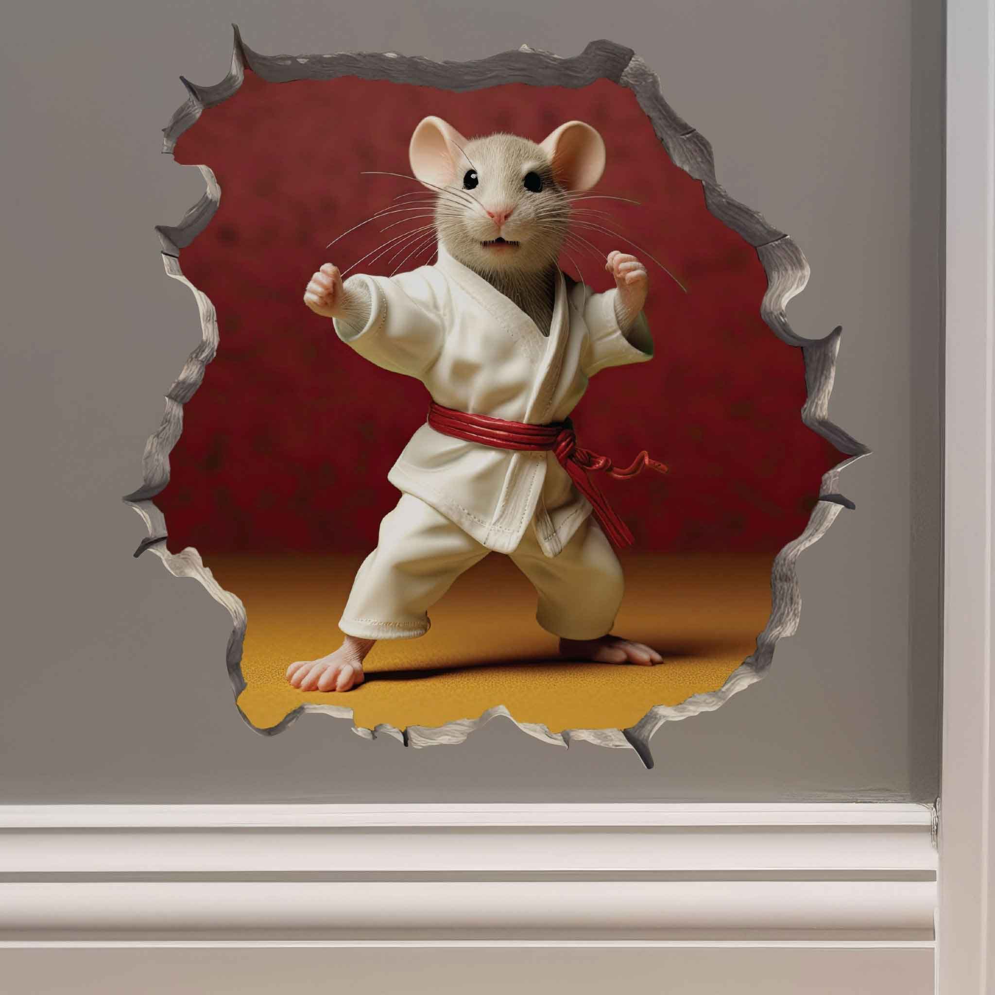 Karate Mouse Hole Decal - My Wonderful Walls