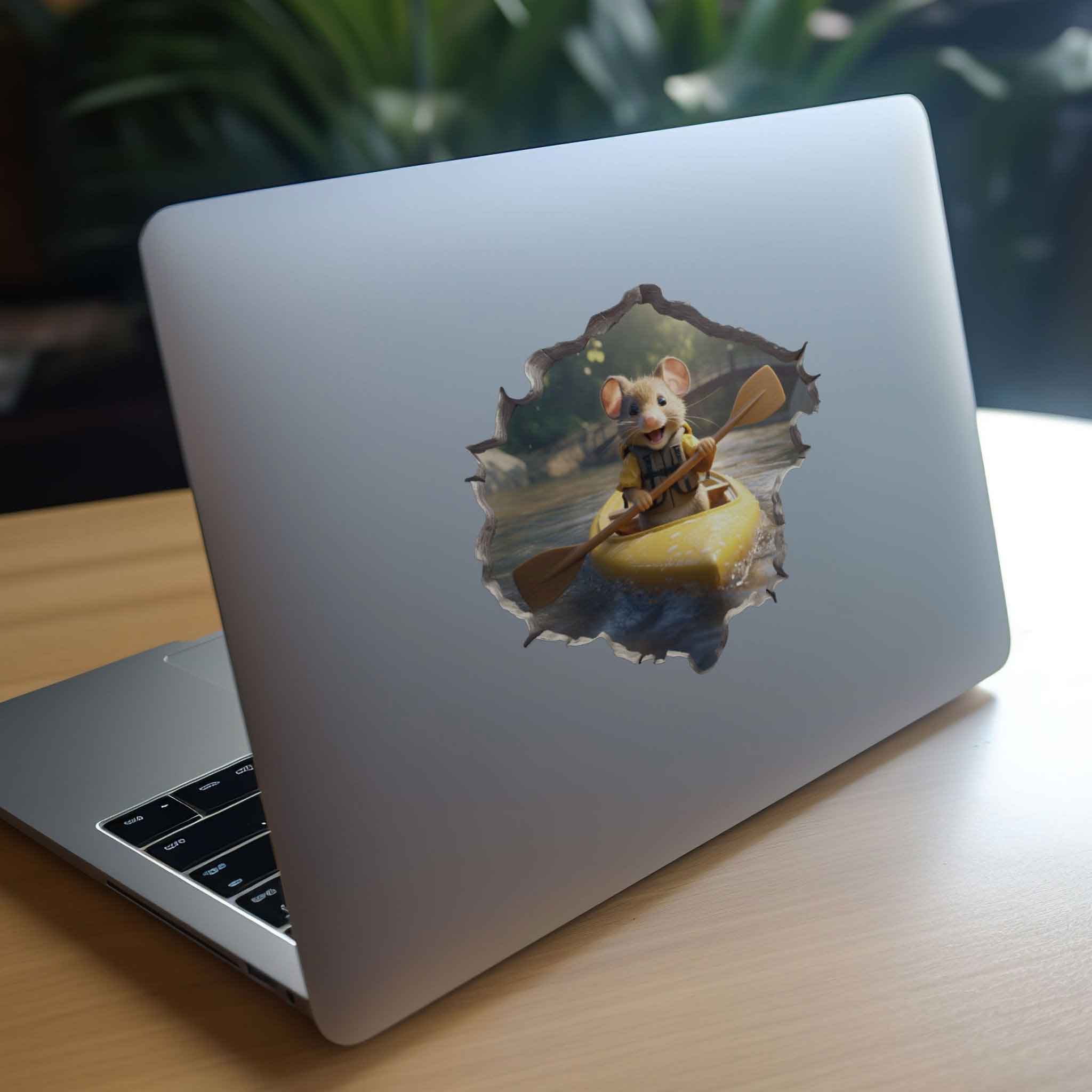 Kayaking Mouse Hole Decal - My Wonderful Walls