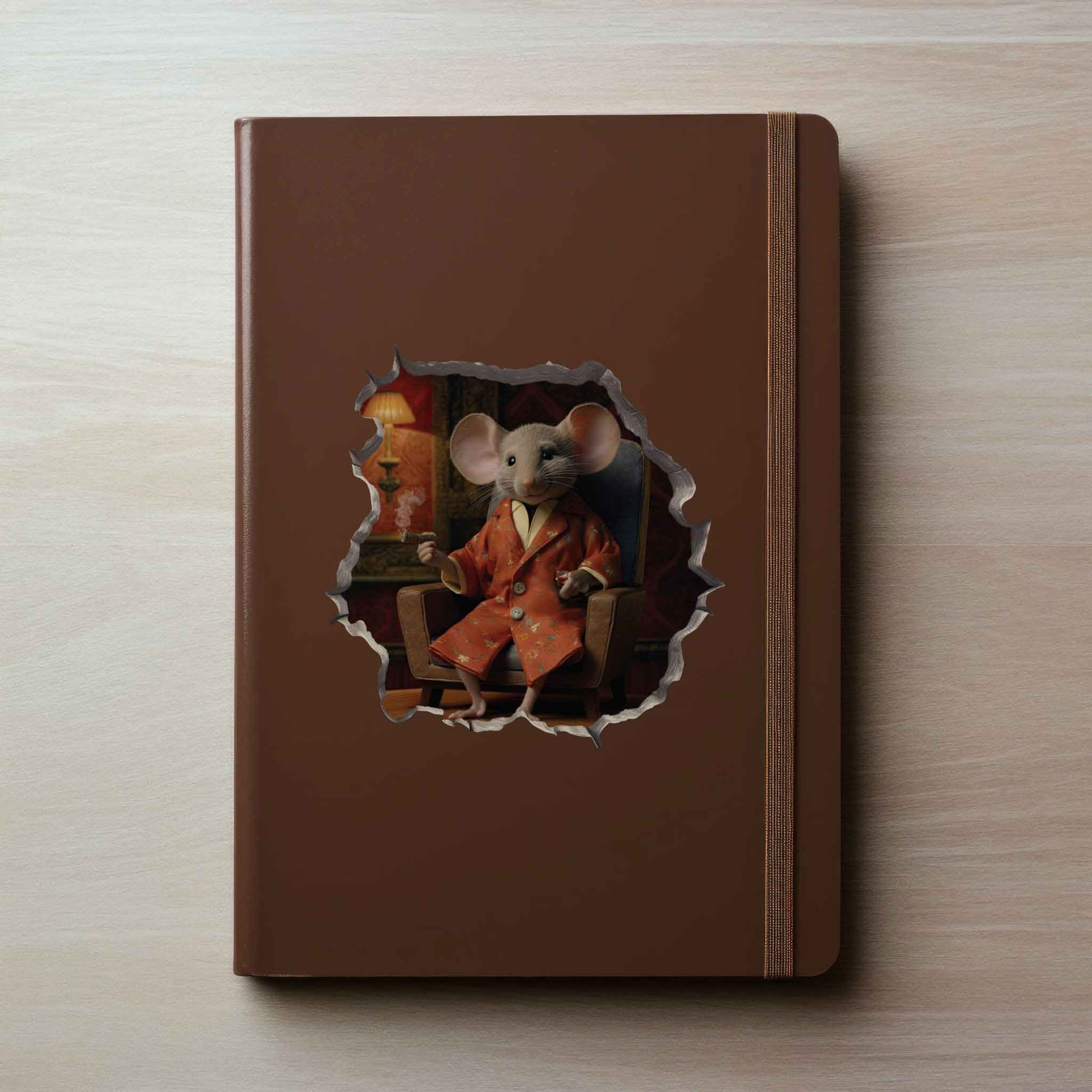 Lounging Gentleman Mouse Hole Decal - My Wonderful Walls