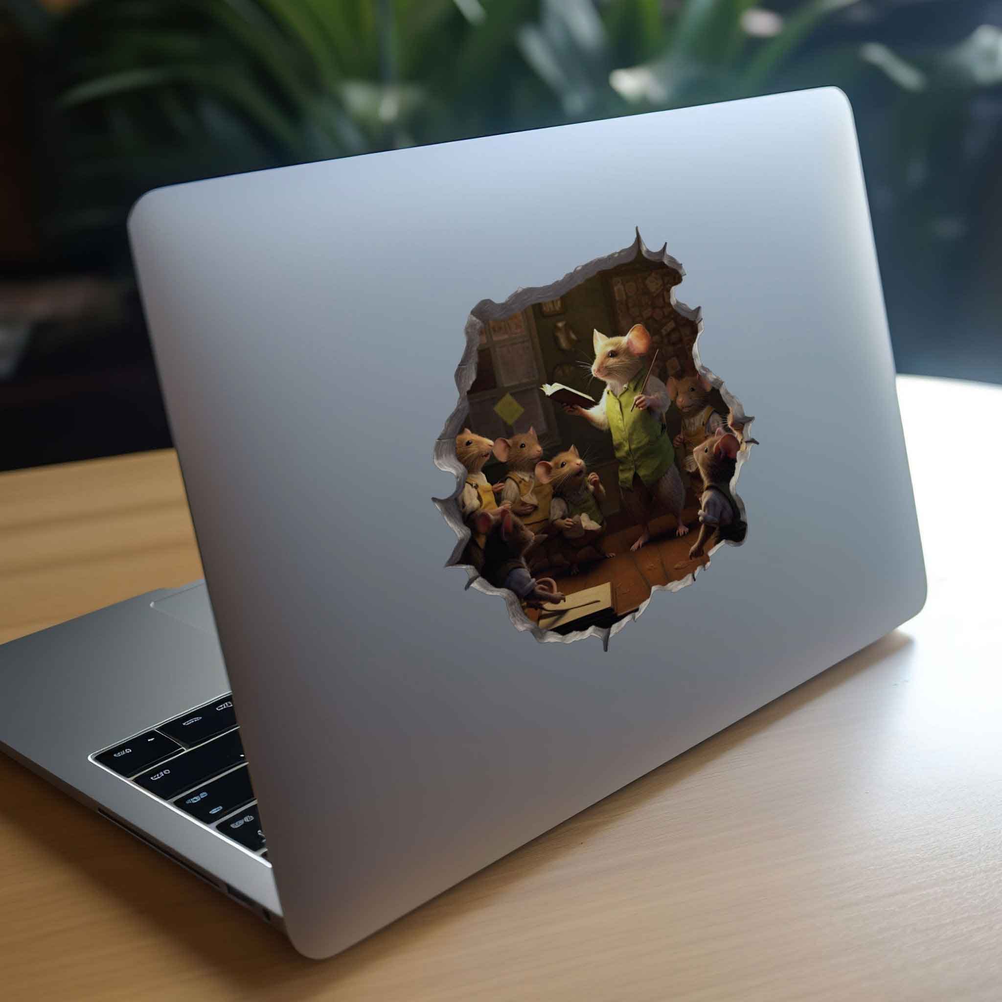 Male Teacher Mouse Hole Decal - My Wonderful Walls