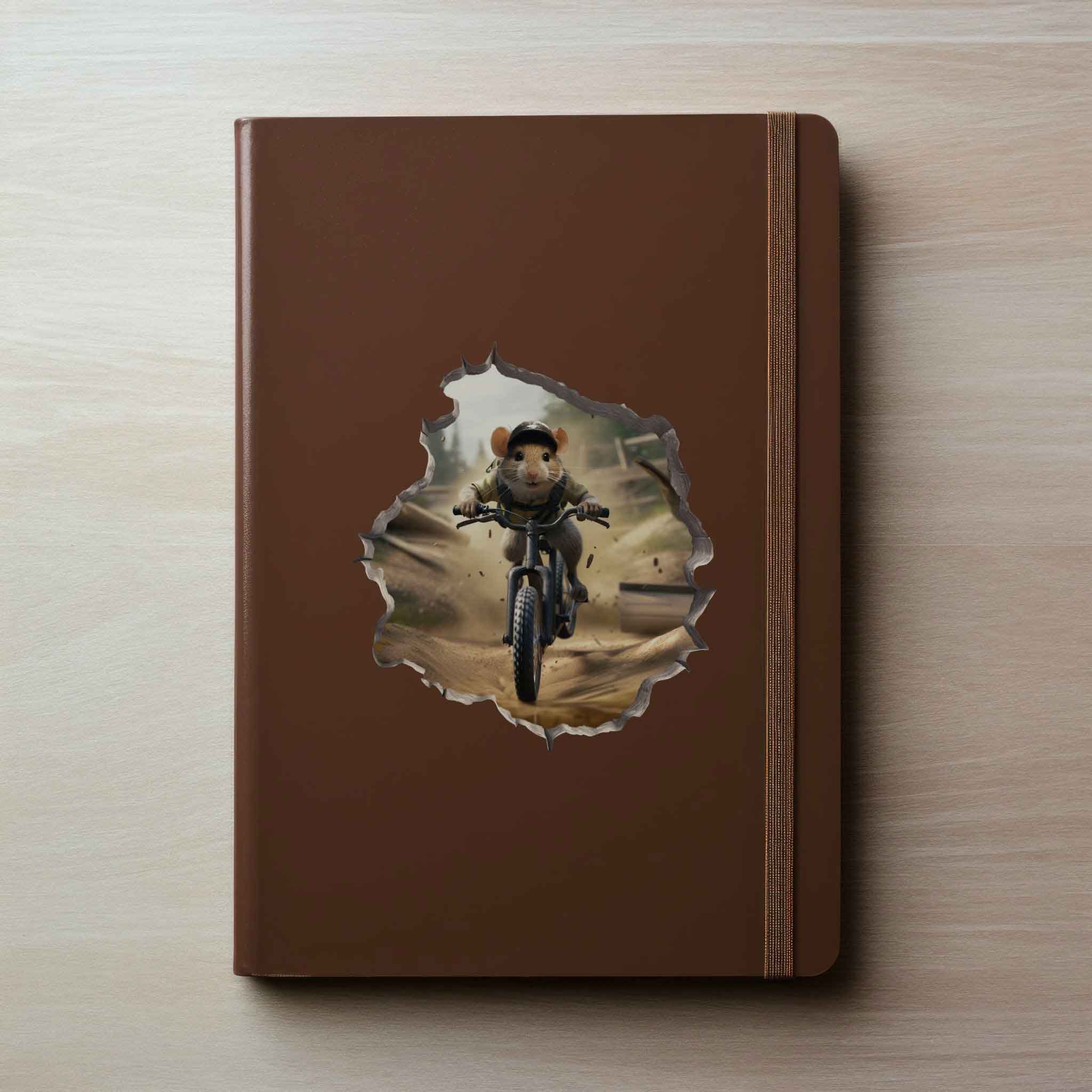 Mountain Biking Mouse Hole Decal - My Wonderful Walls