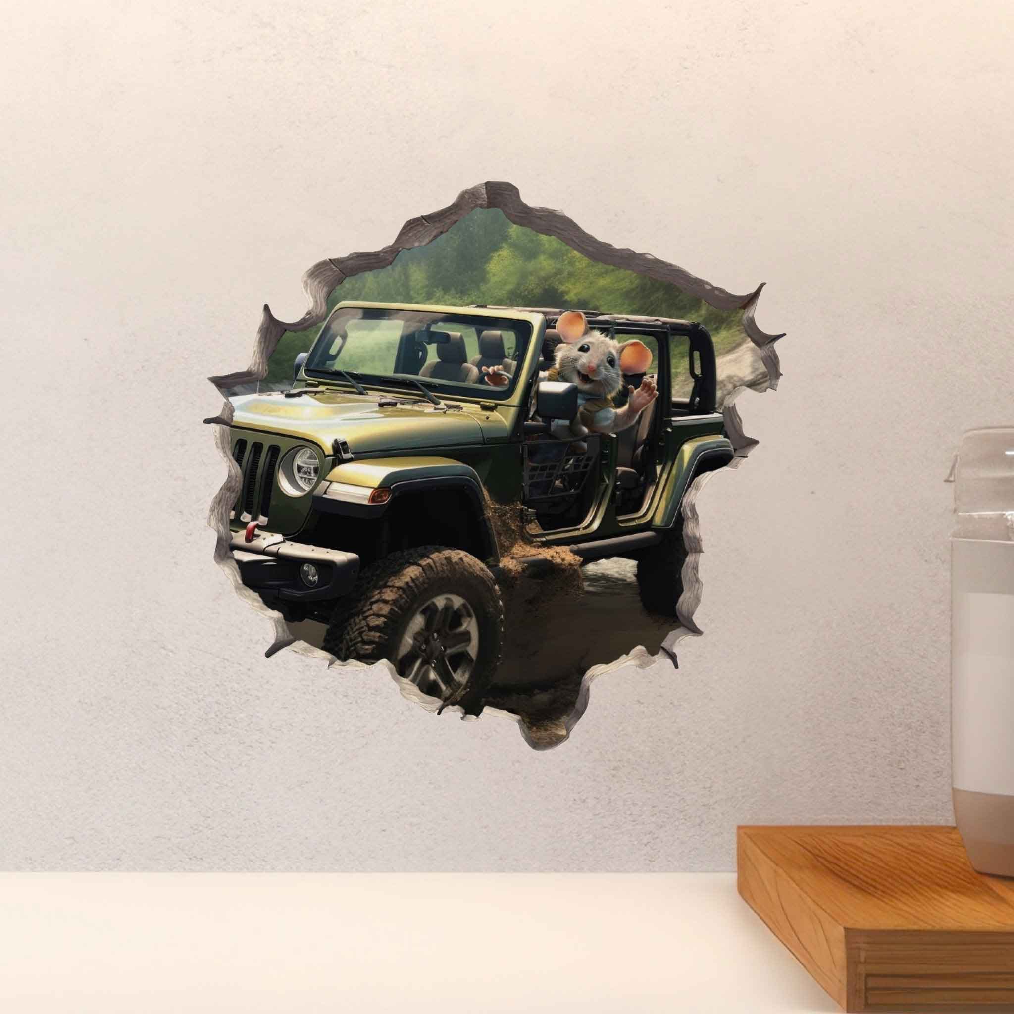 Off - Road Mouse Hole Decal - My Wonderful Walls