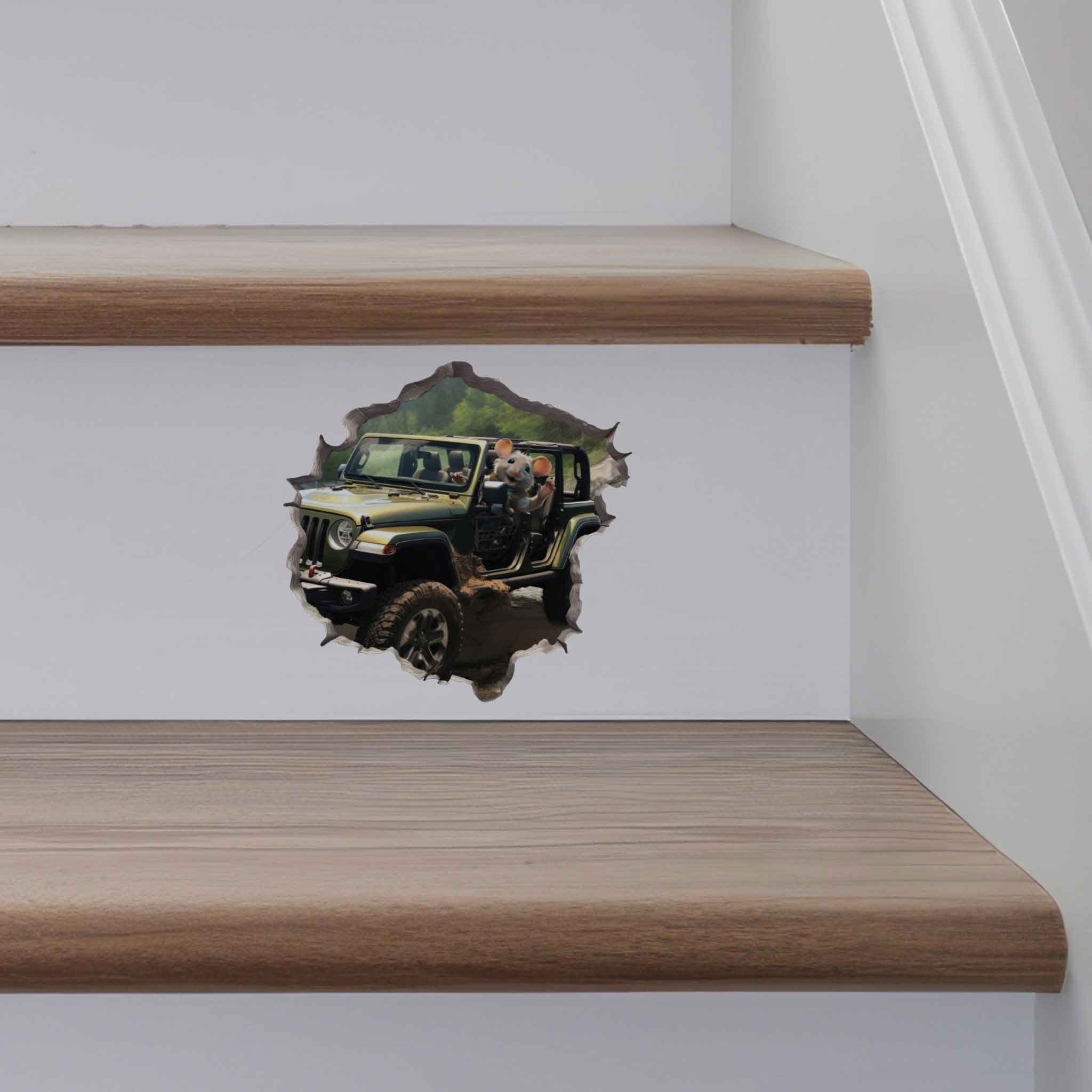 Off - Road Mouse Hole Decal - My Wonderful Walls