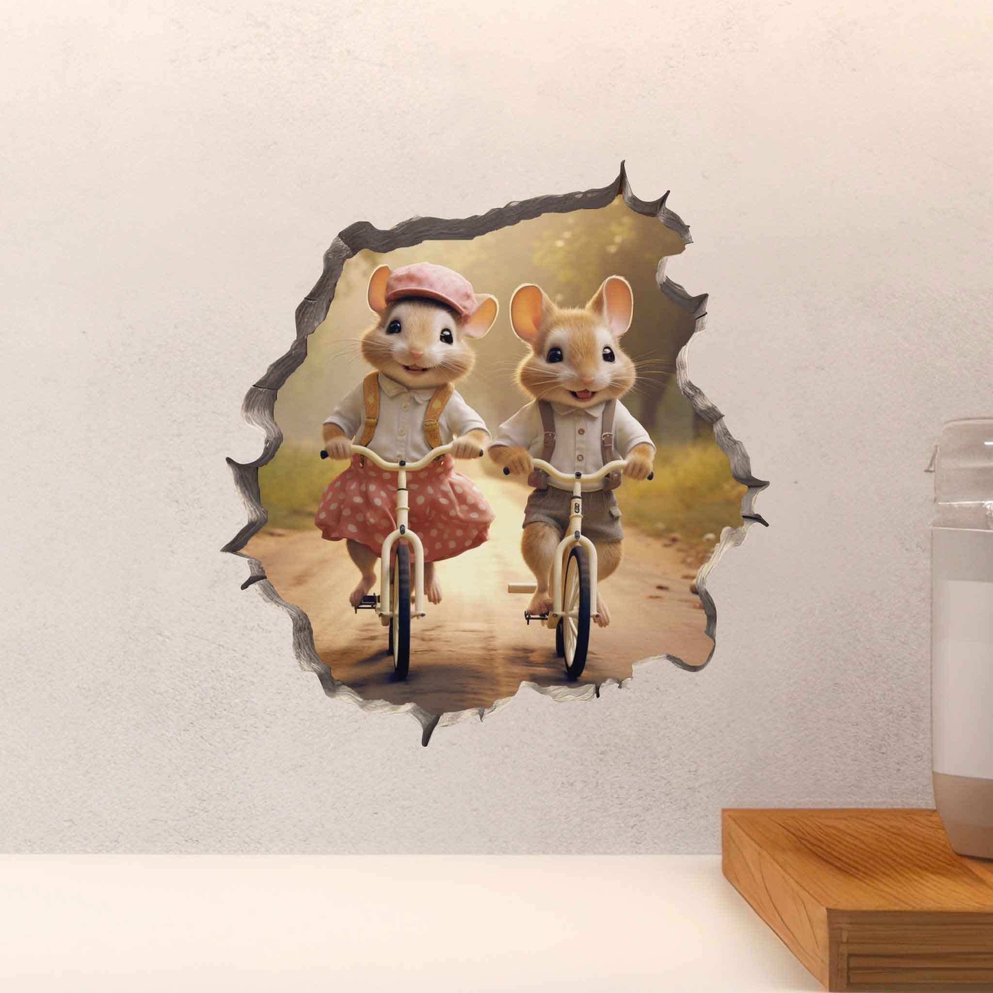 Pedal Pals Mouse Hole Decal - My Wonderful Walls