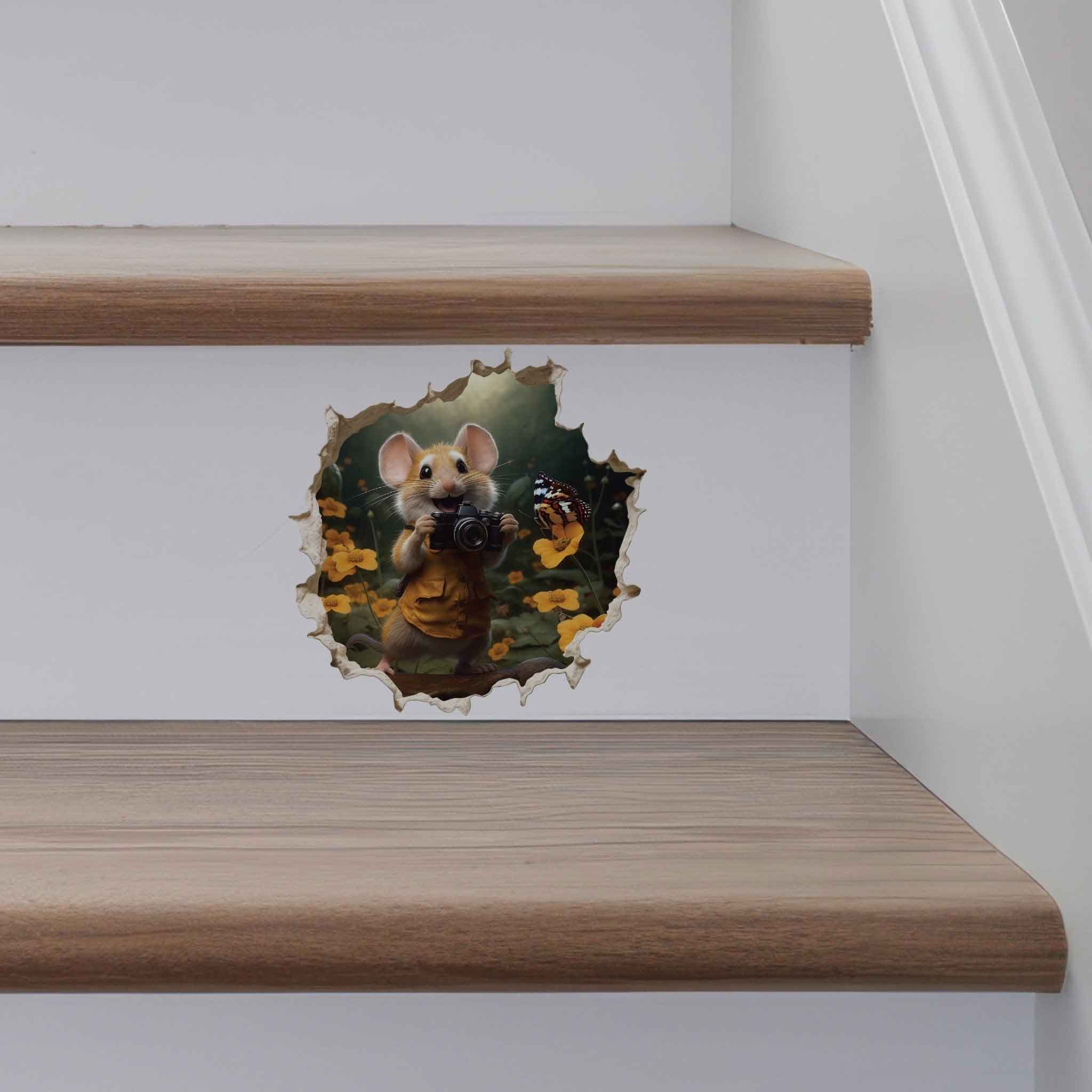 Photographer Mouse Hole Decal - My Wonderful Walls
