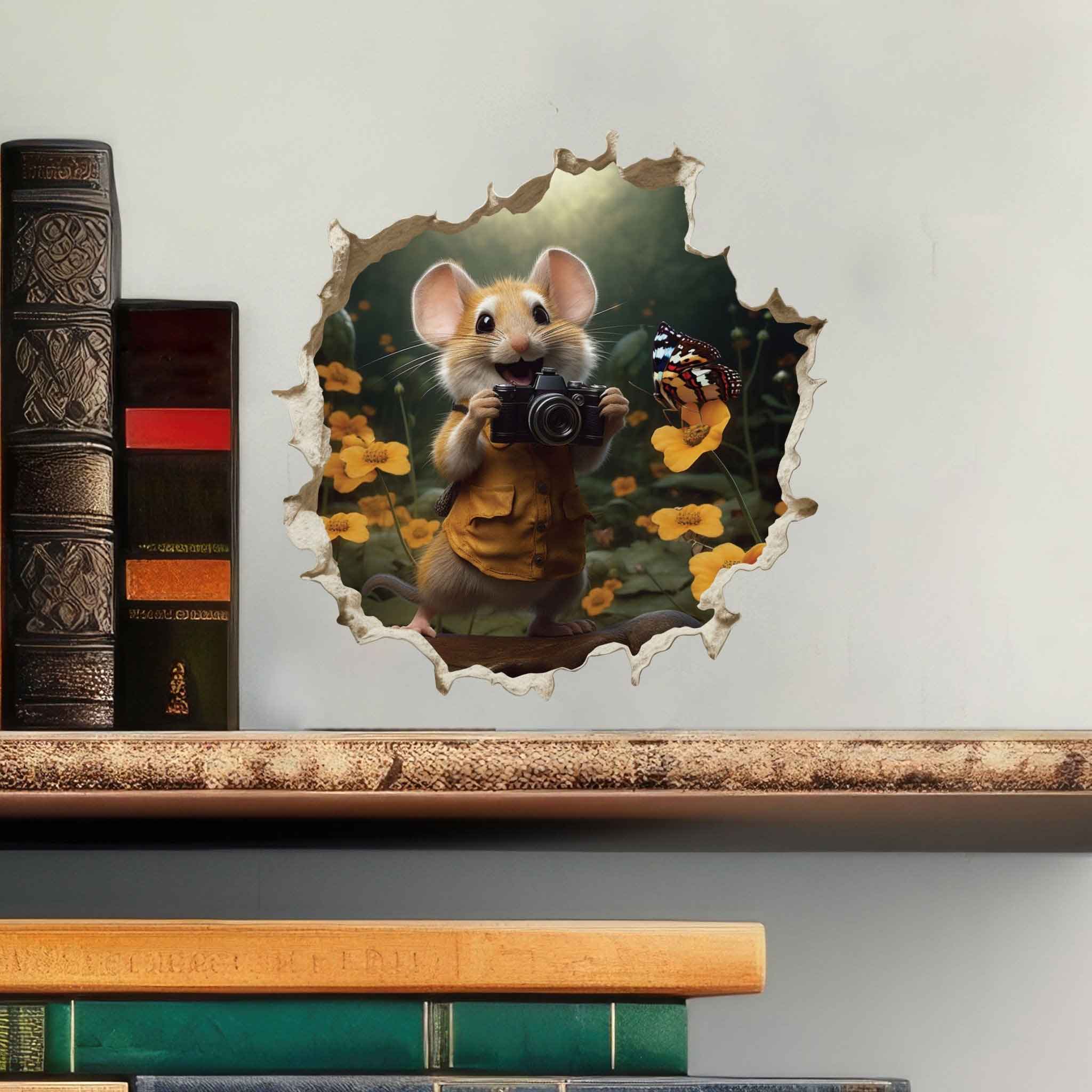 Photographer Mouse Hole Decal - My Wonderful Walls