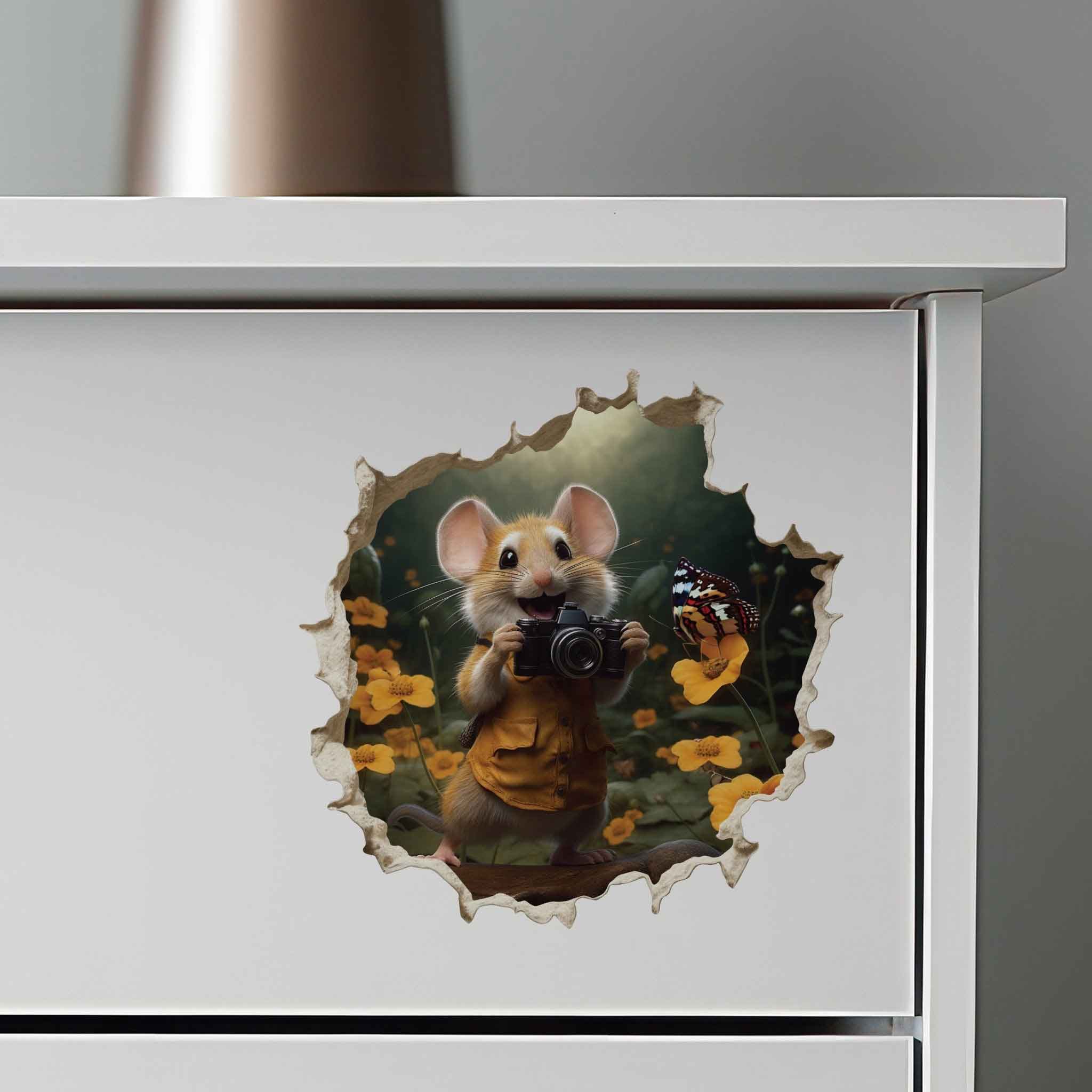 Photographer Mouse Hole Decal - My Wonderful Walls