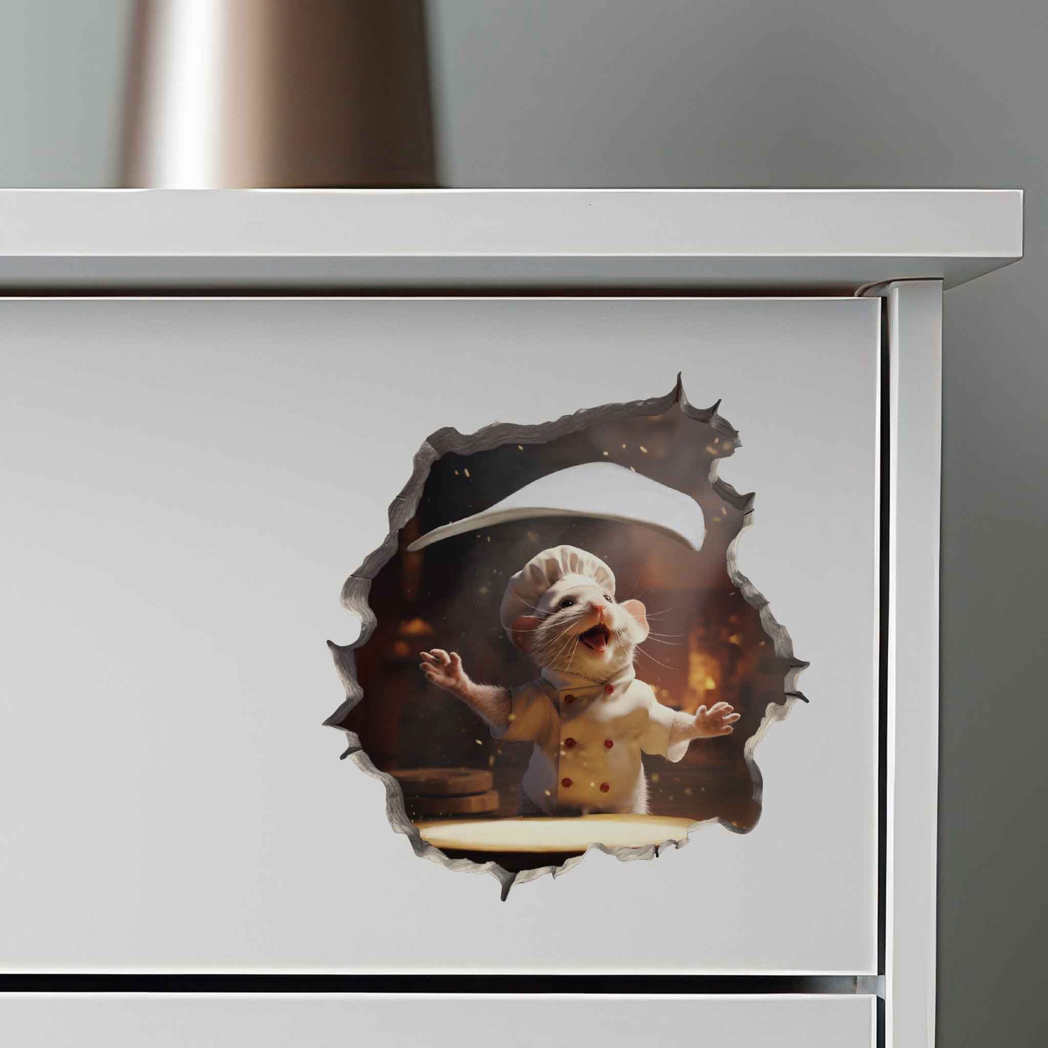 Pizza Mouse Hole Decal - My Wonderful Walls