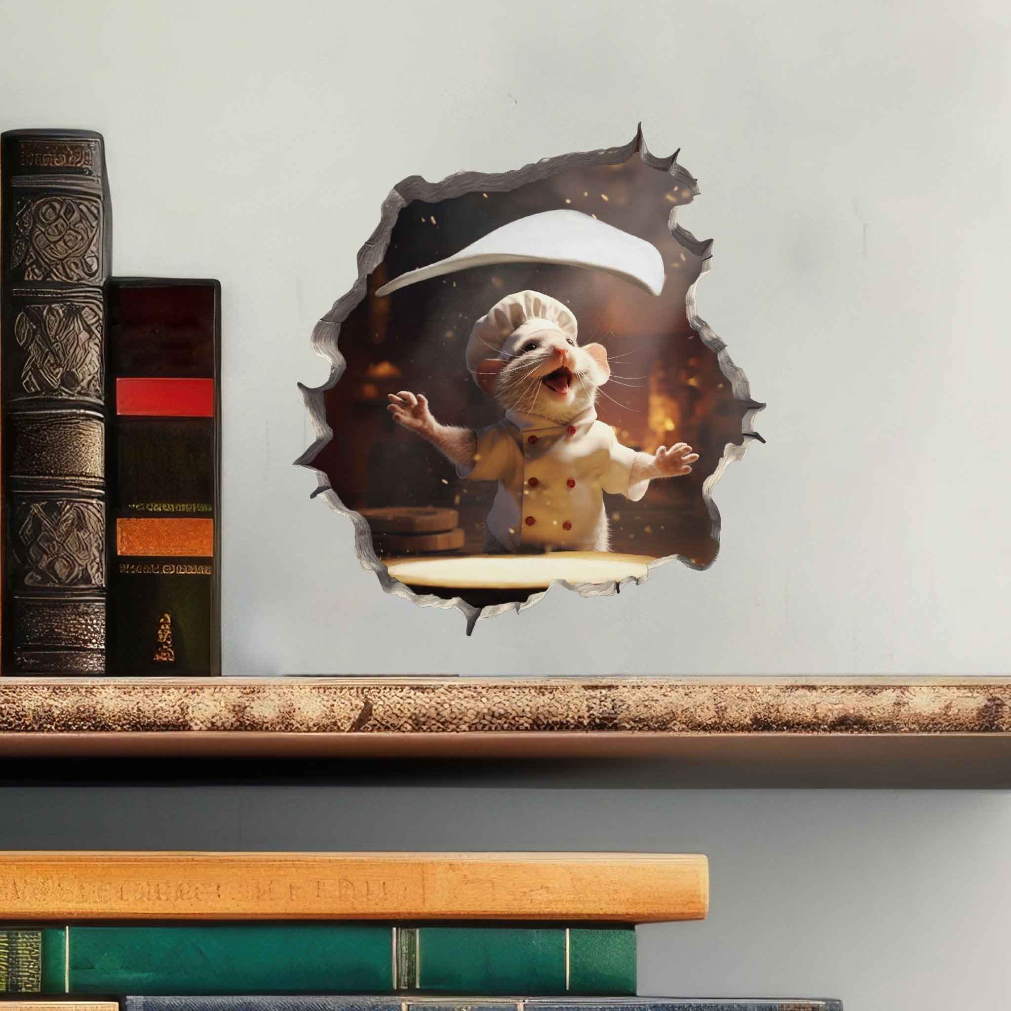Pizza Mouse Hole Decal - My Wonderful Walls