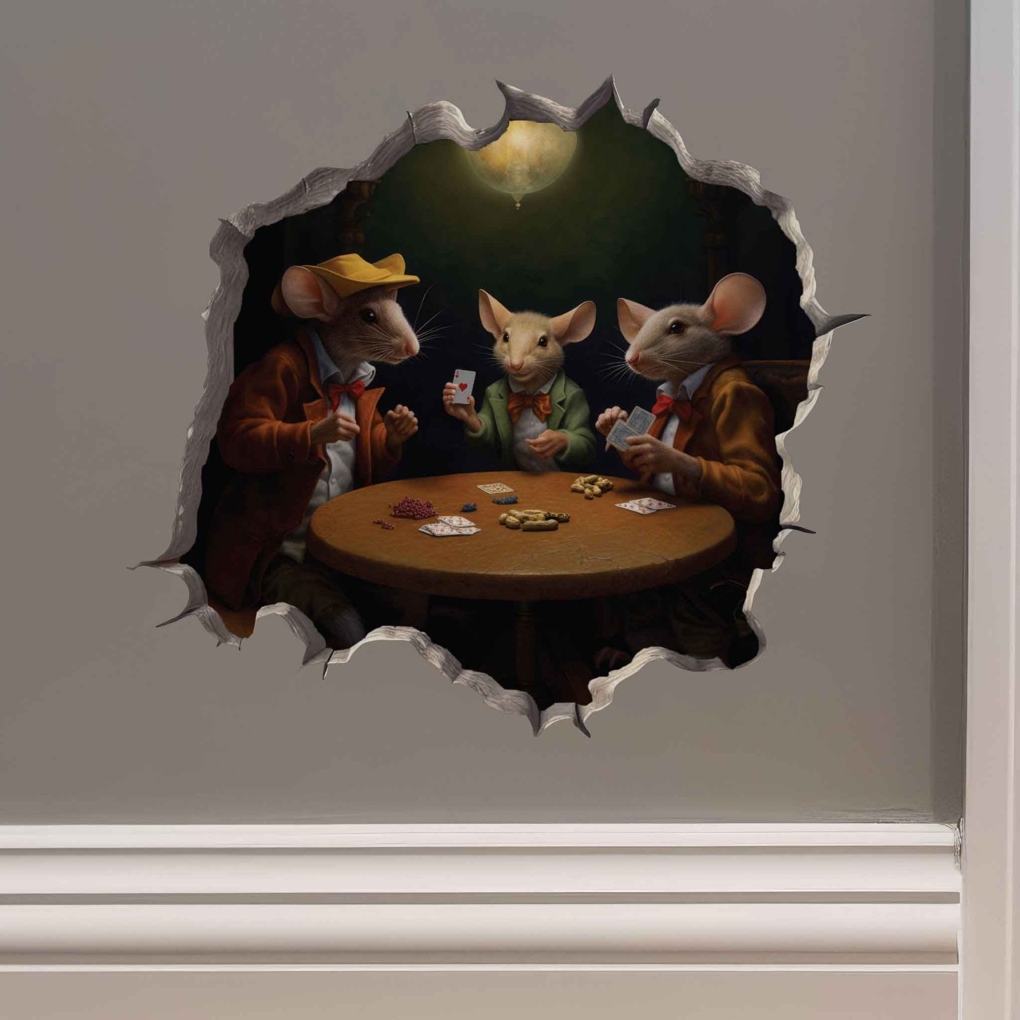 Poker Mouse Hole Decal - My Wonderful Walls