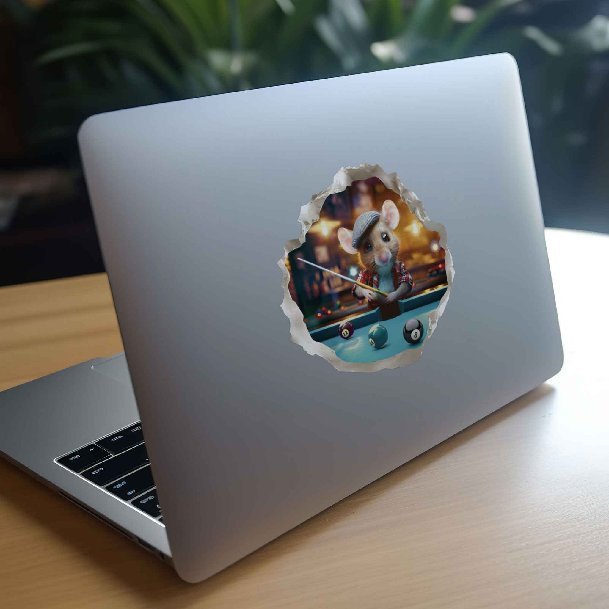 Pool Billiards Mouse Hole Decal - My Wonderful Walls