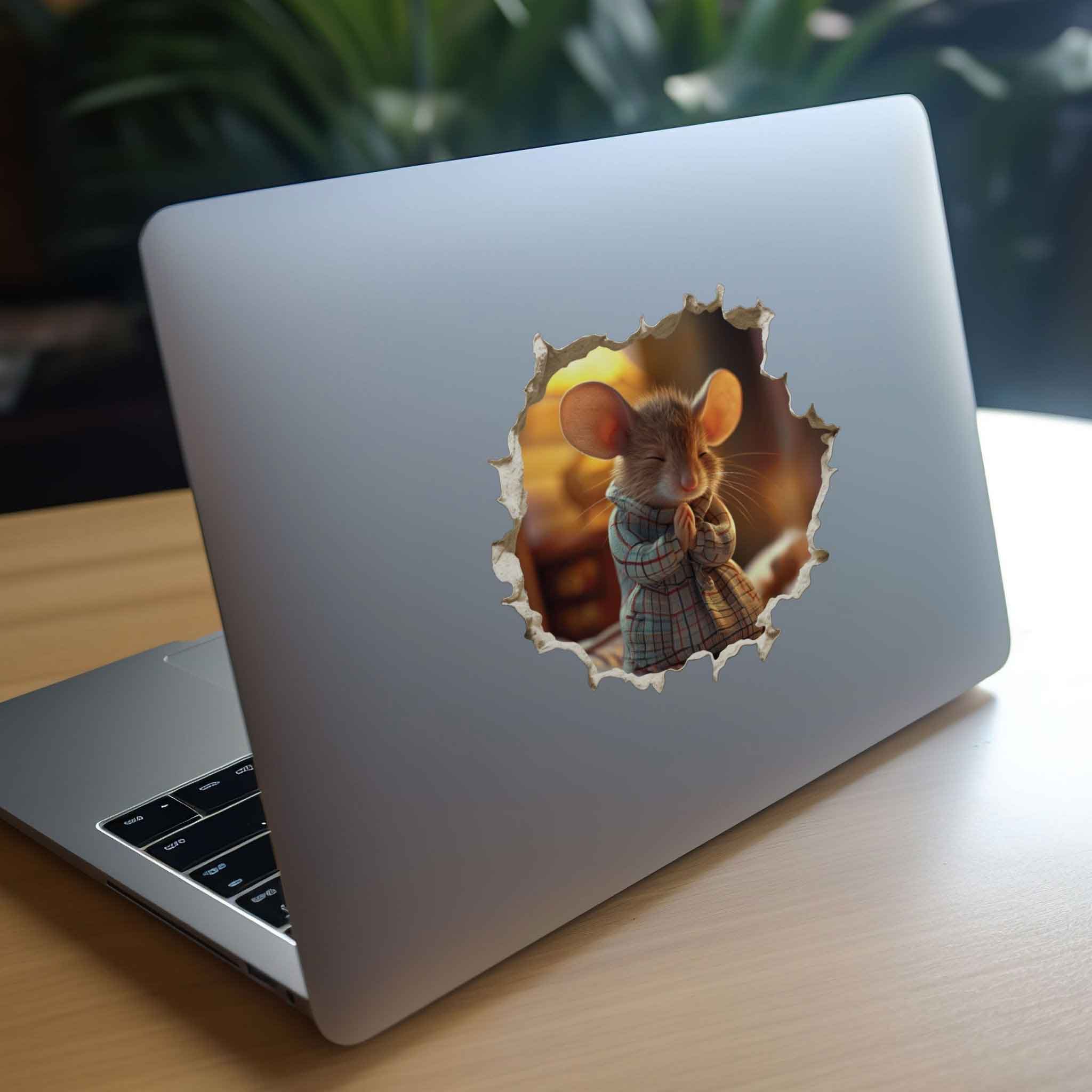 Praying Mouse Hole Decal - My Wonderful Walls