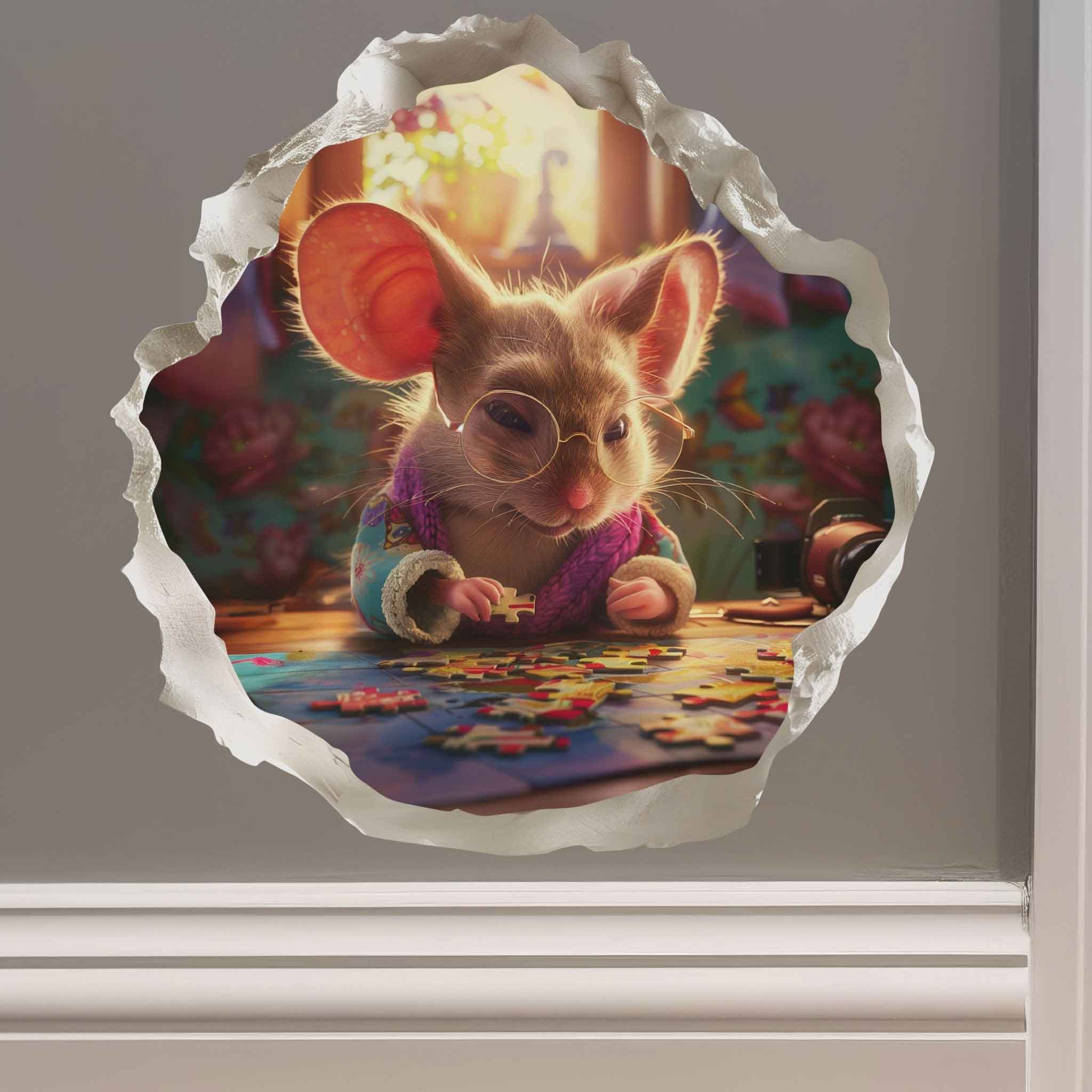 Puzzle Mouse Hole Decal - My Wonderful Walls