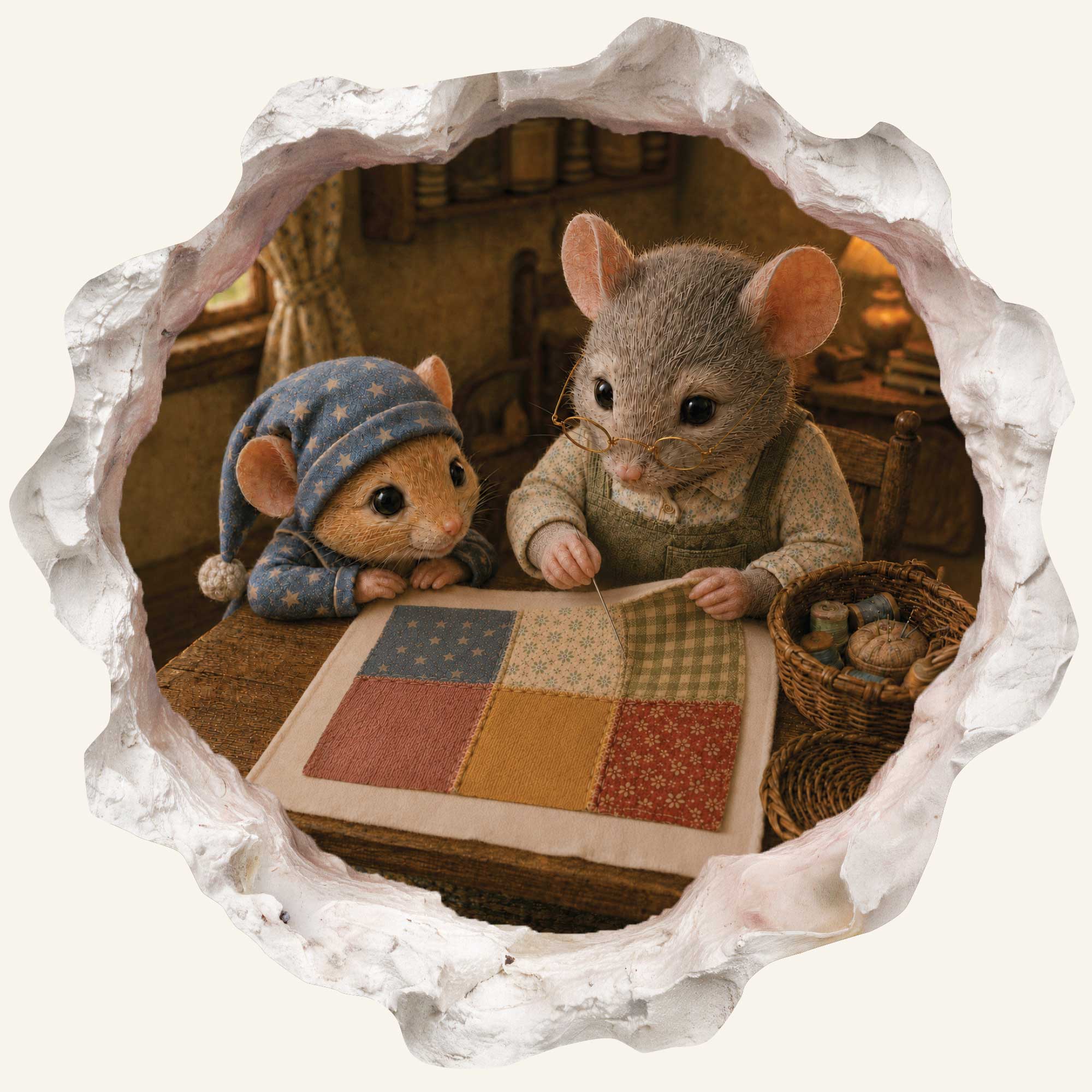 Grandma Tales Hardback Storybook & Mouse Hole Decal Set