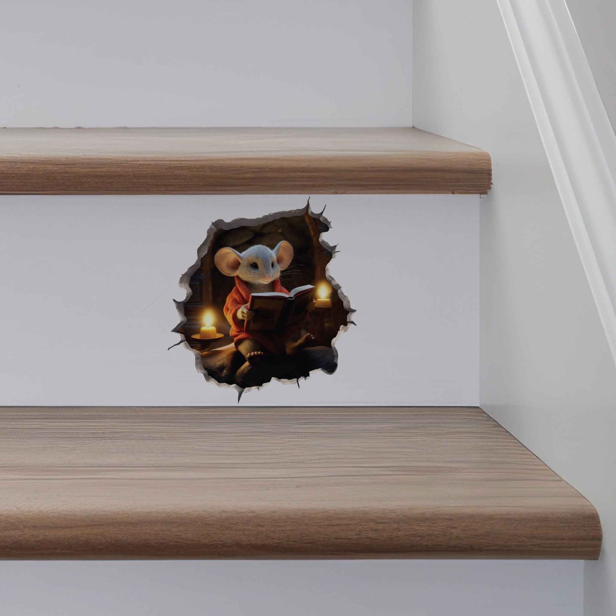 Reading Mouse Hole Decal - My Wonderful Walls