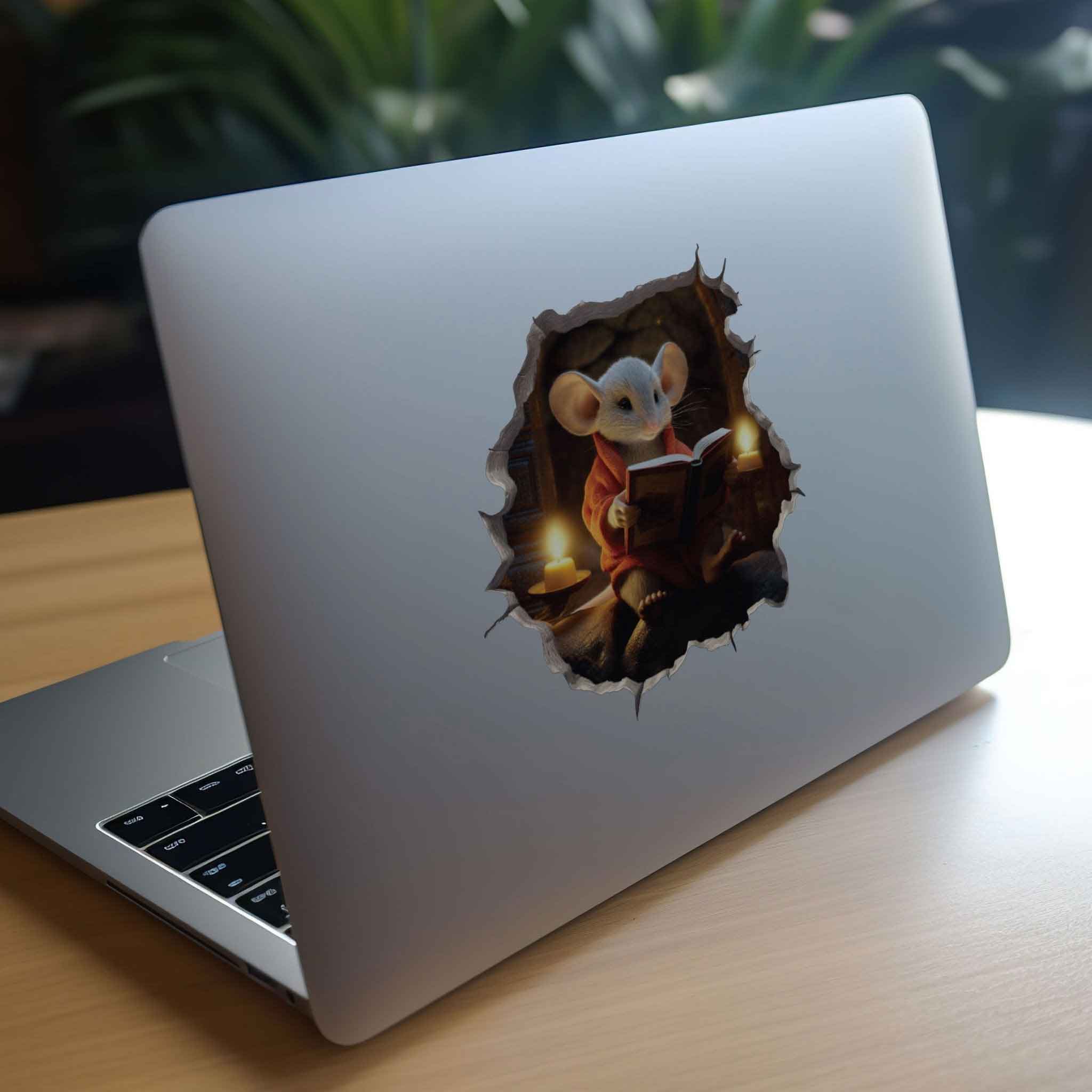 Reading Mouse Hole Decal - My Wonderful Walls
