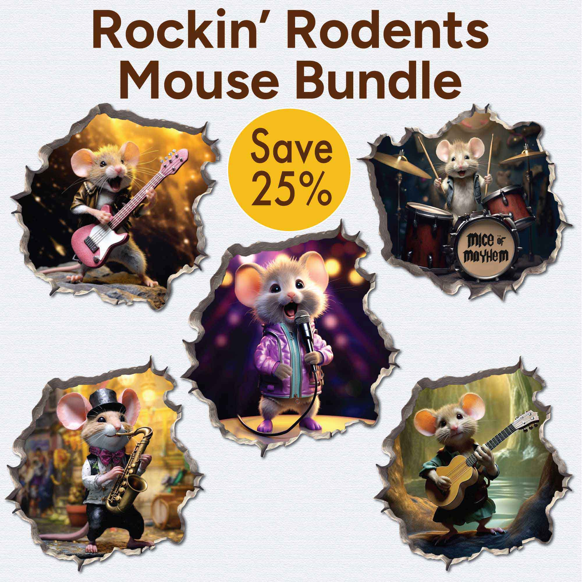 Rockin’ Rodents Bundle - My Wonderful Walls