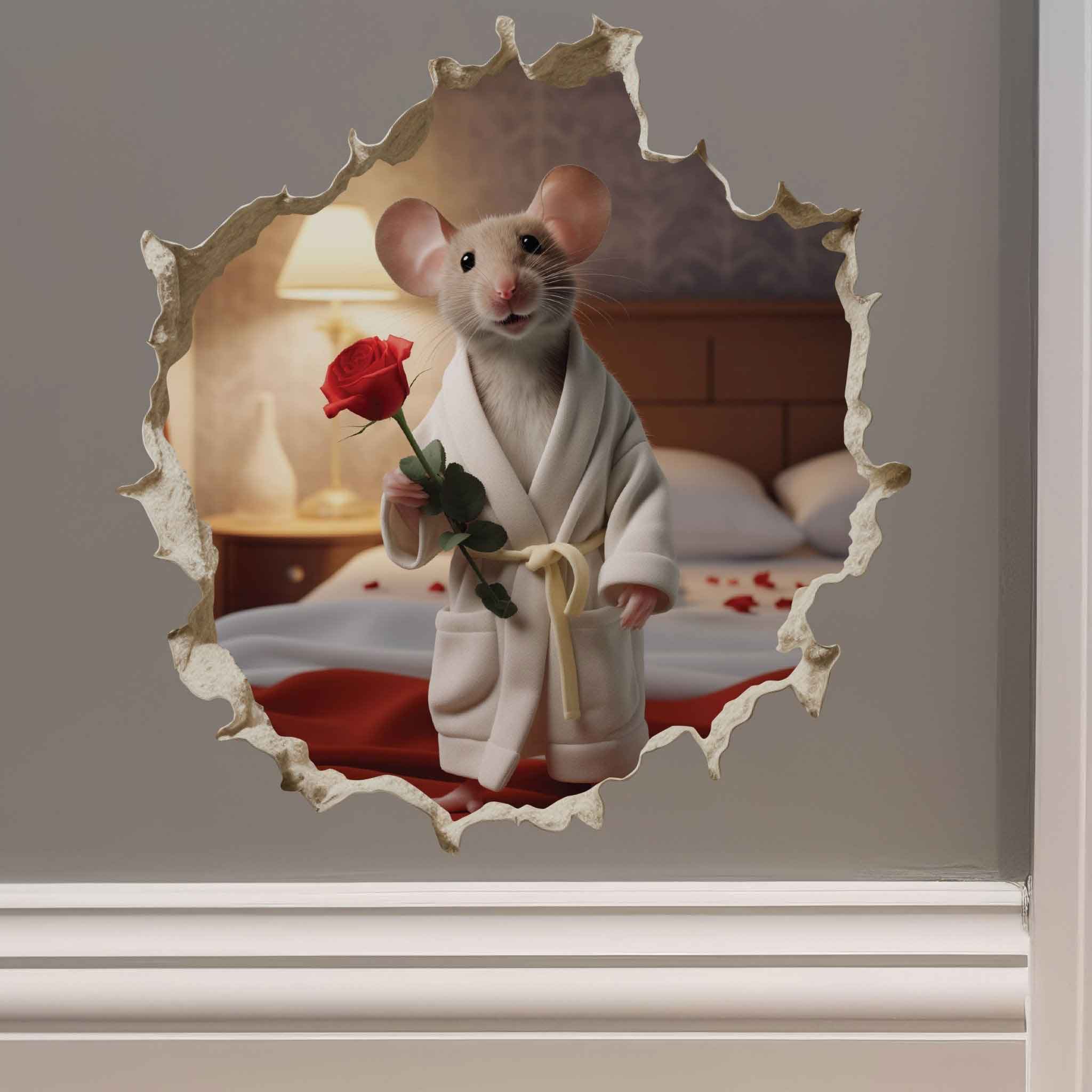 Romantic Rodent Mouse Hole Decal - My Wonderful Walls
