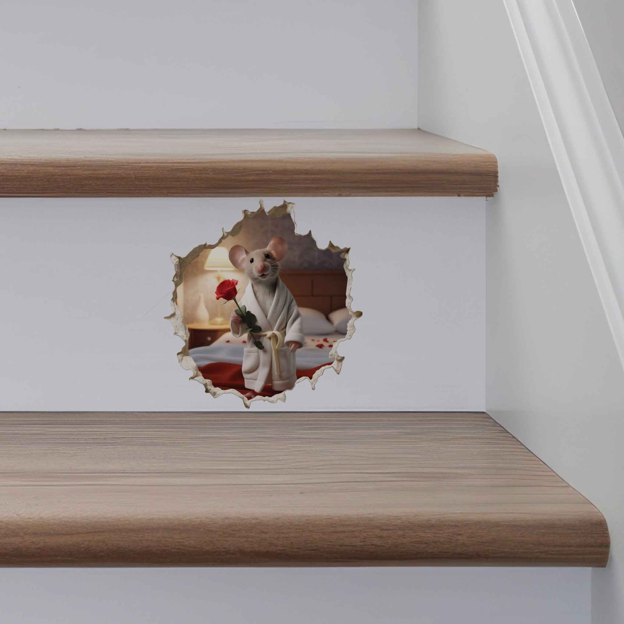 Romantic Rodent Mouse Hole Decal - My Wonderful Walls