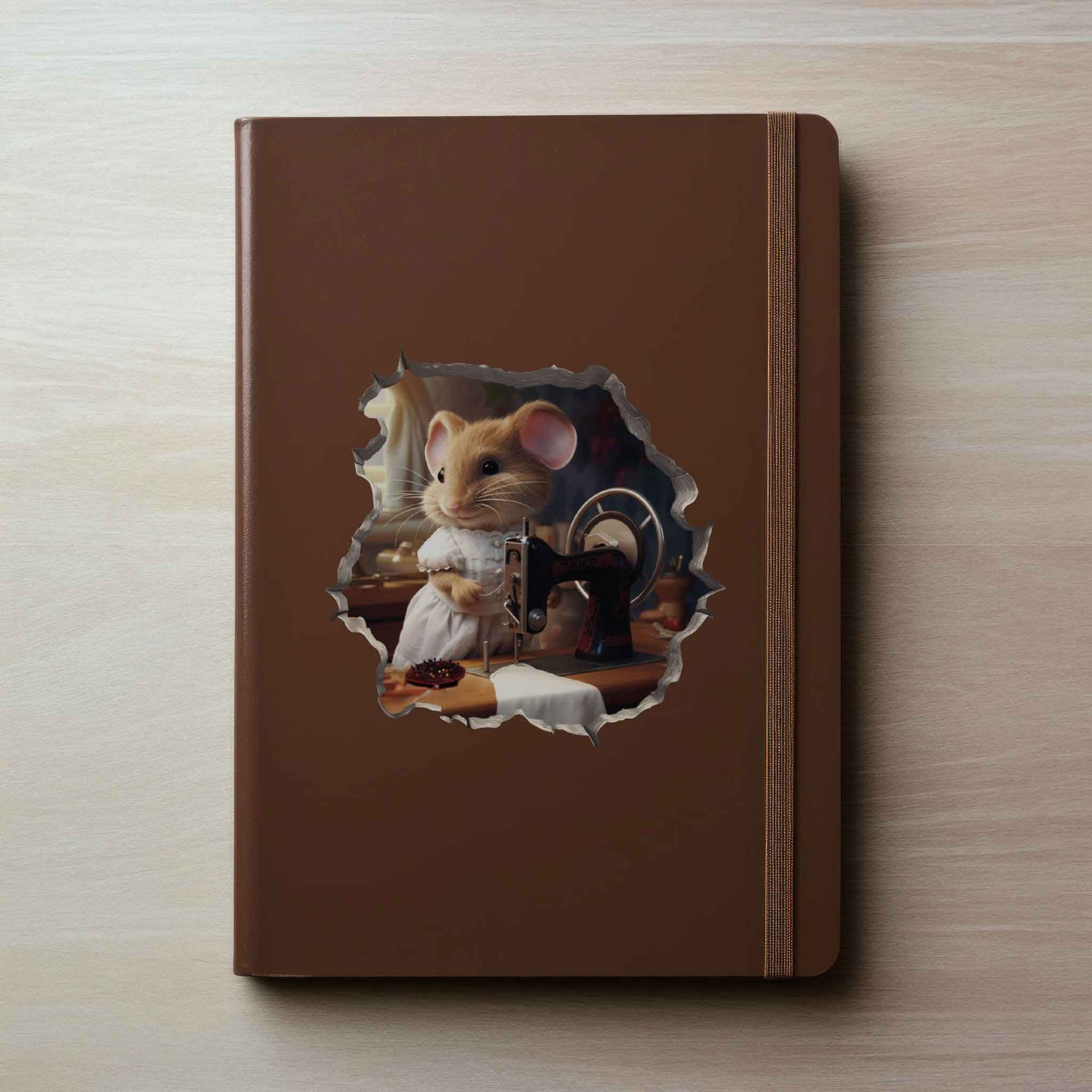 Seamstress Mouse in Mouse Hole Decal - My Wonderful Walls