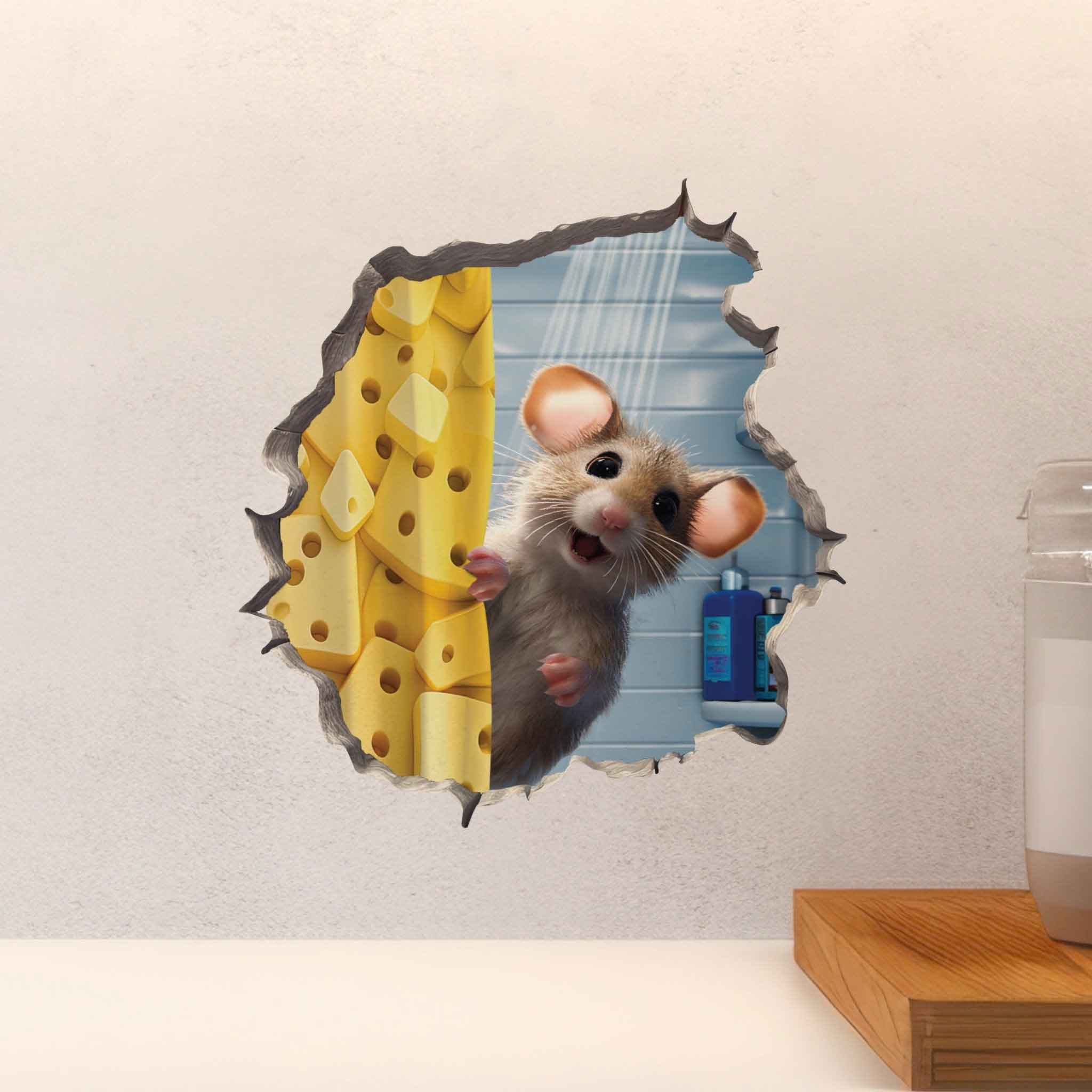 Shower Mouse Hole Decal - My Wonderful Walls