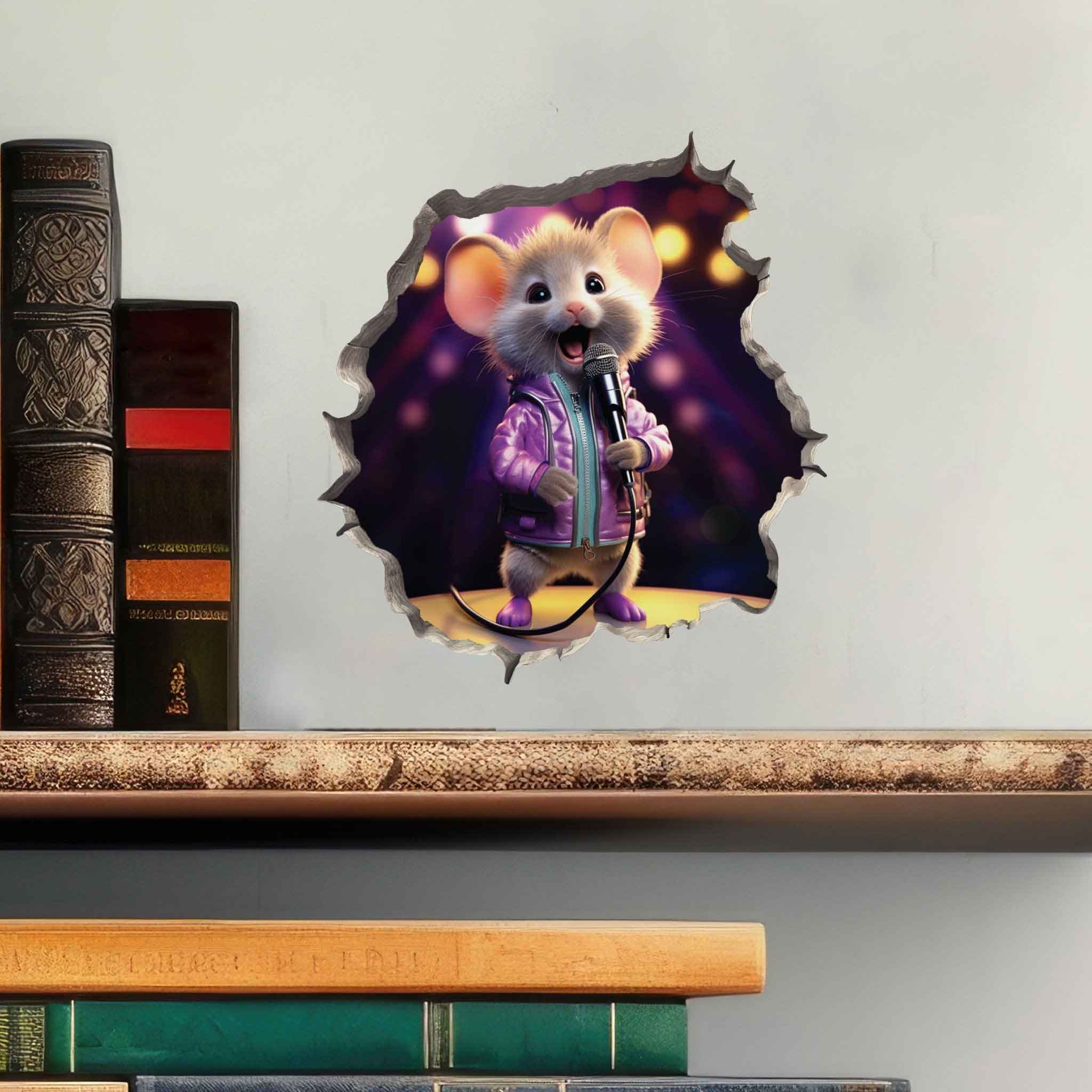 Singing Mouse Hole Decal - My Wonderful Walls