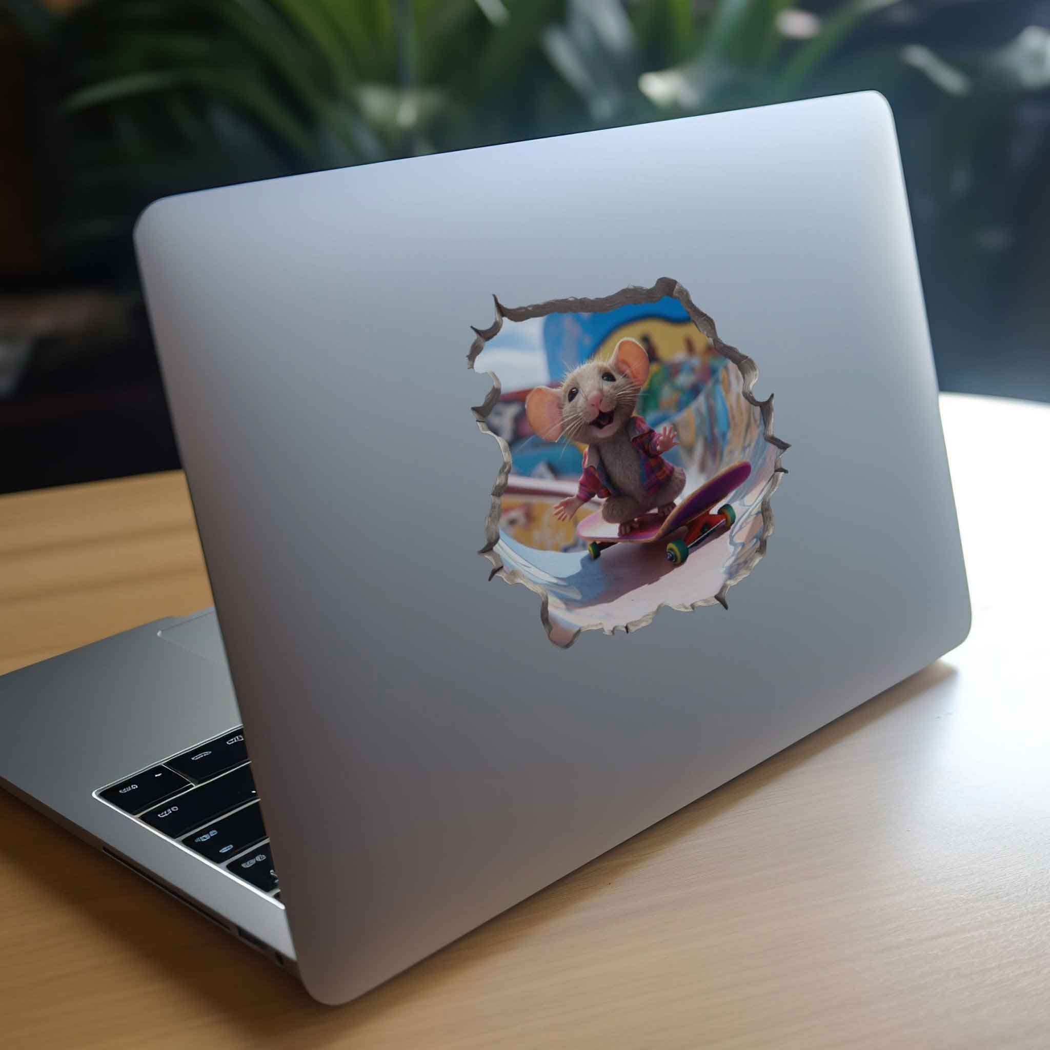 Skateboarding Mouse Hole Decal - My Wonderful Walls