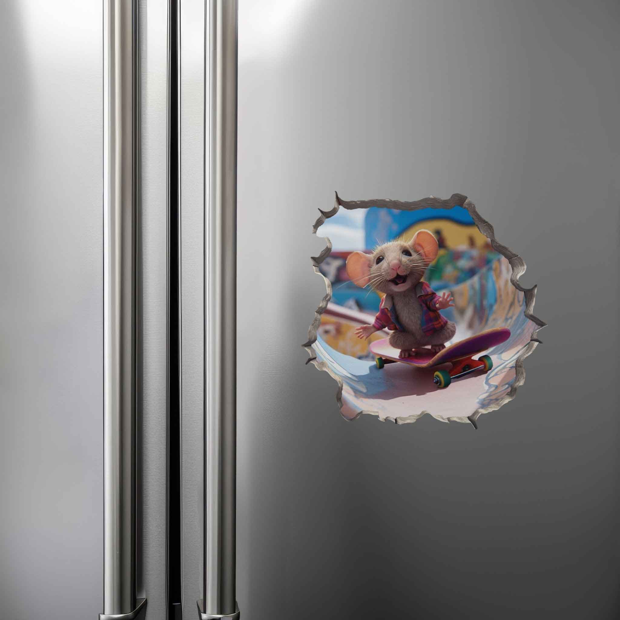 Skateboarding Mouse Hole Decal - My Wonderful Walls