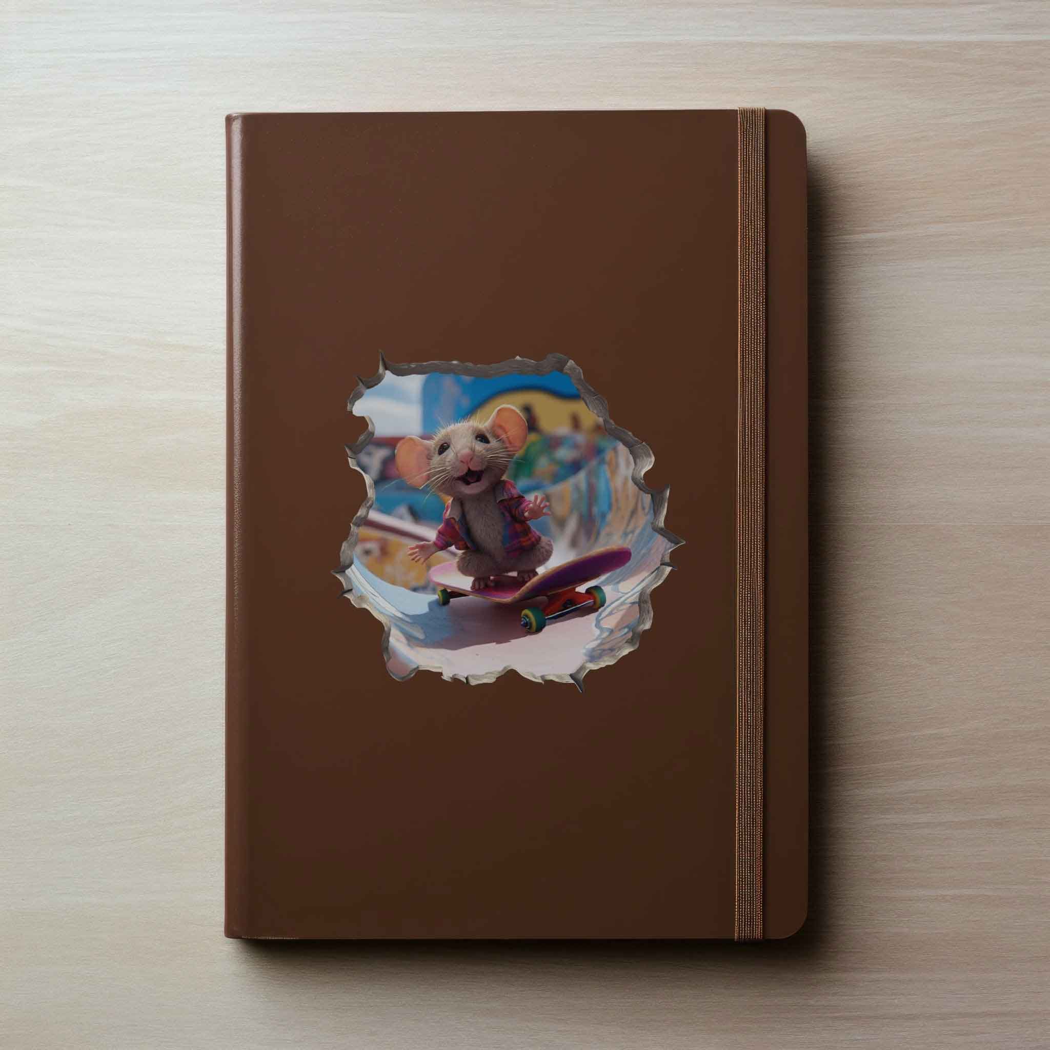 Skateboarding Mouse Hole Decal - My Wonderful Walls