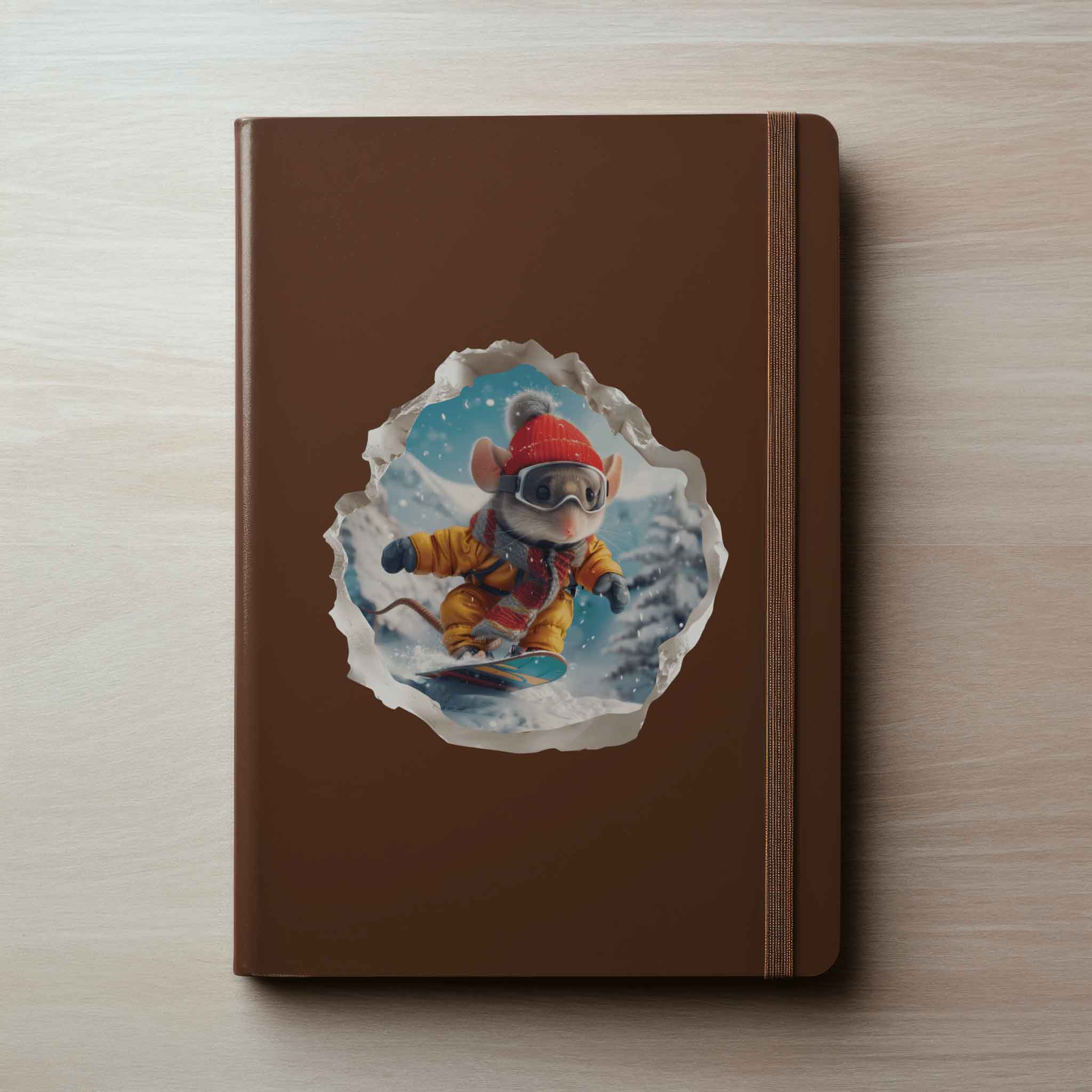 Snowboarding Mouse Hole Decal - My Wonderful Walls