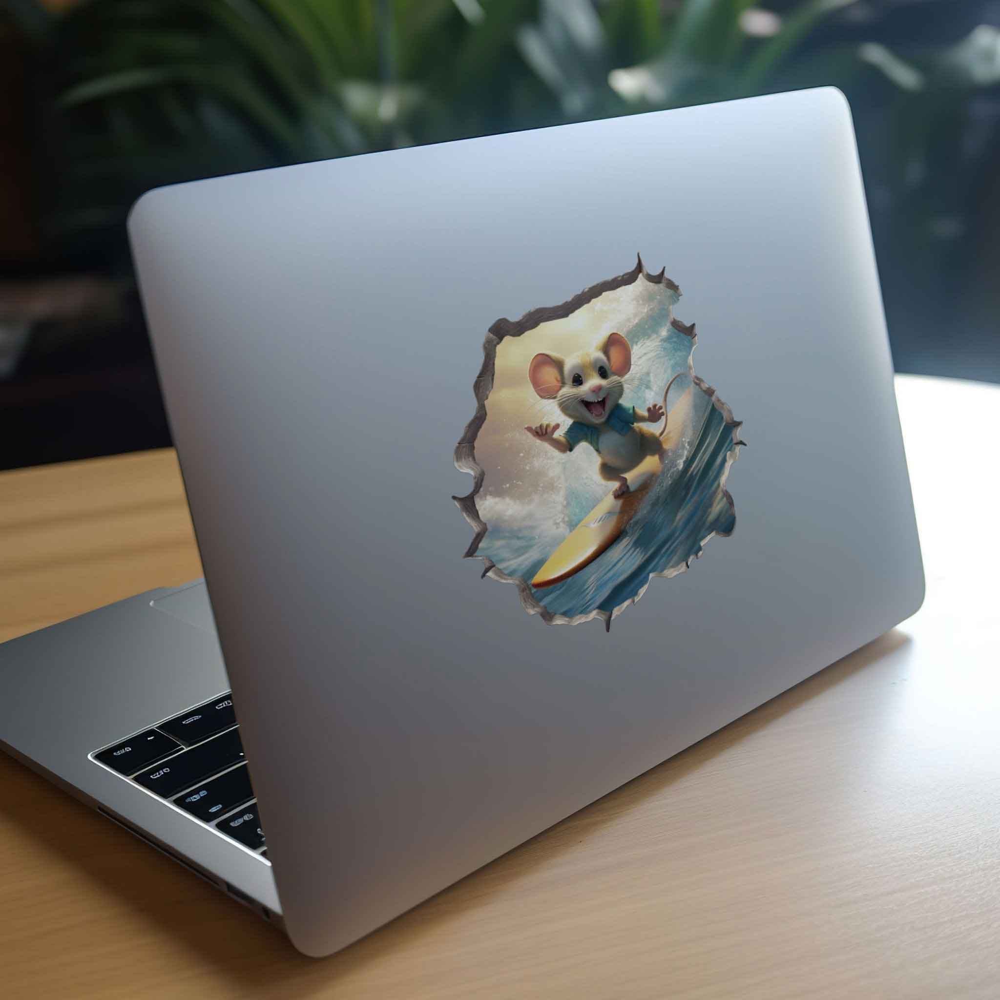 Surfer Mouse Hole Decal - My Wonderful Walls
