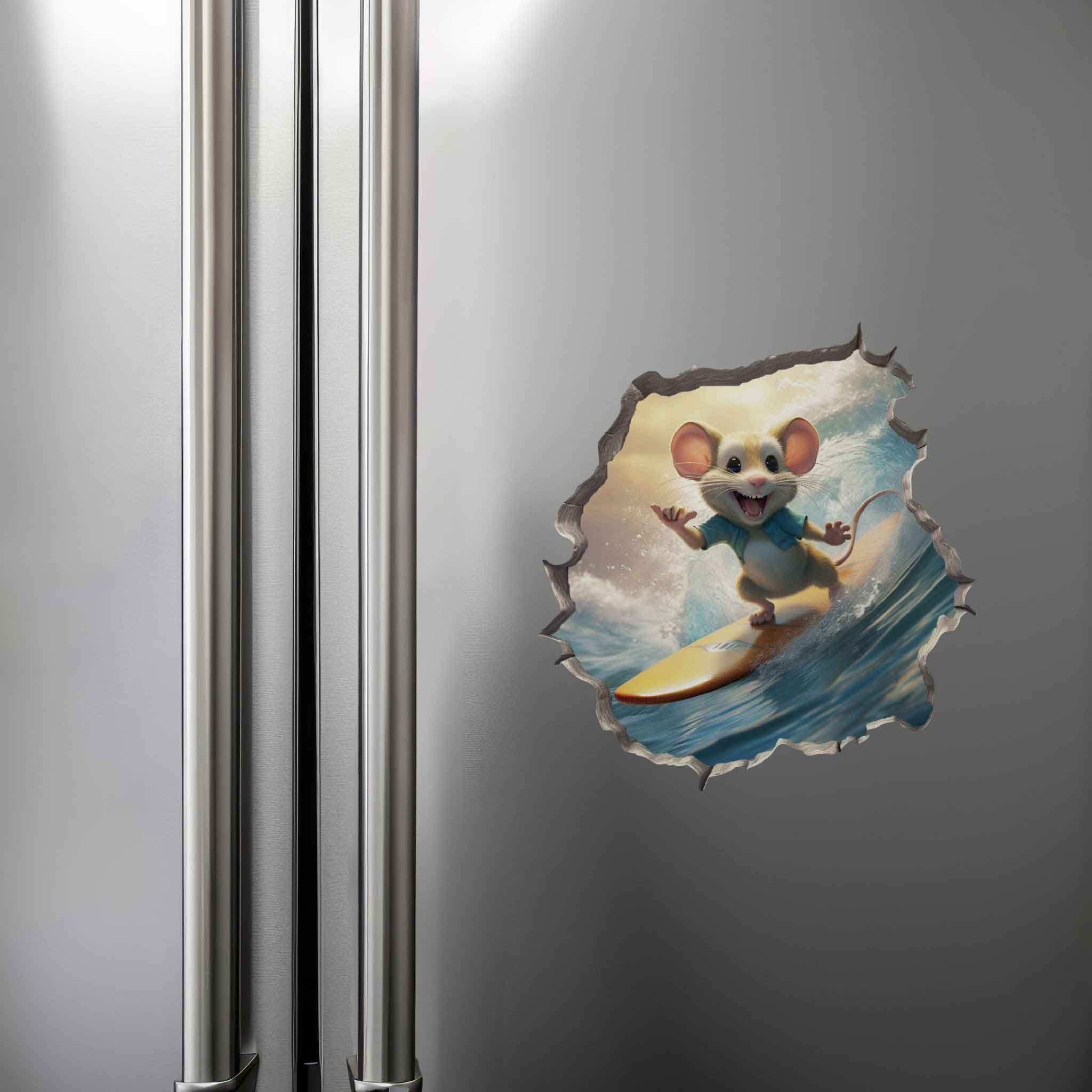 Surfer Mouse Hole Decal - My Wonderful Walls
