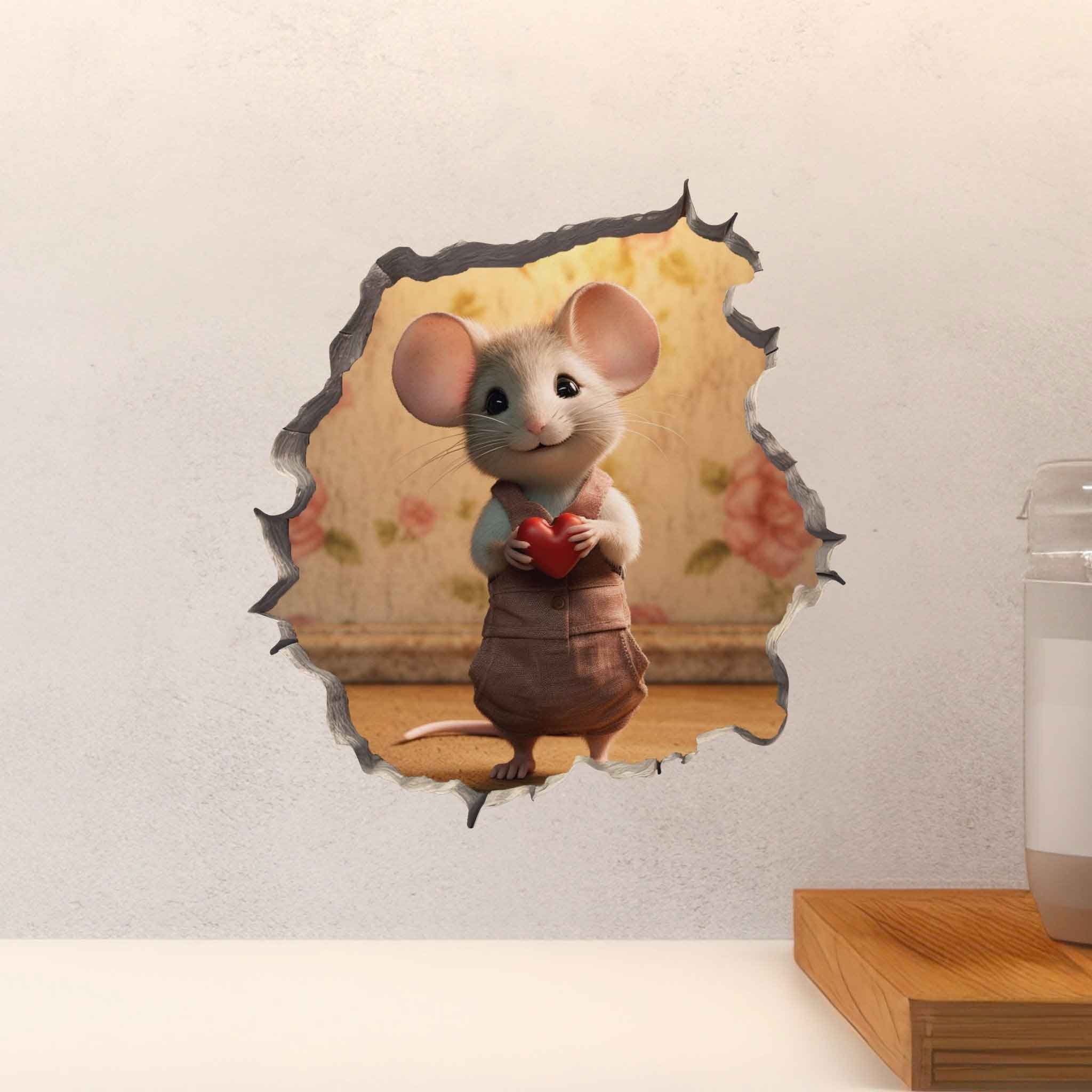 Sweetheart Mouse Hole Decal - My Wonderful Walls