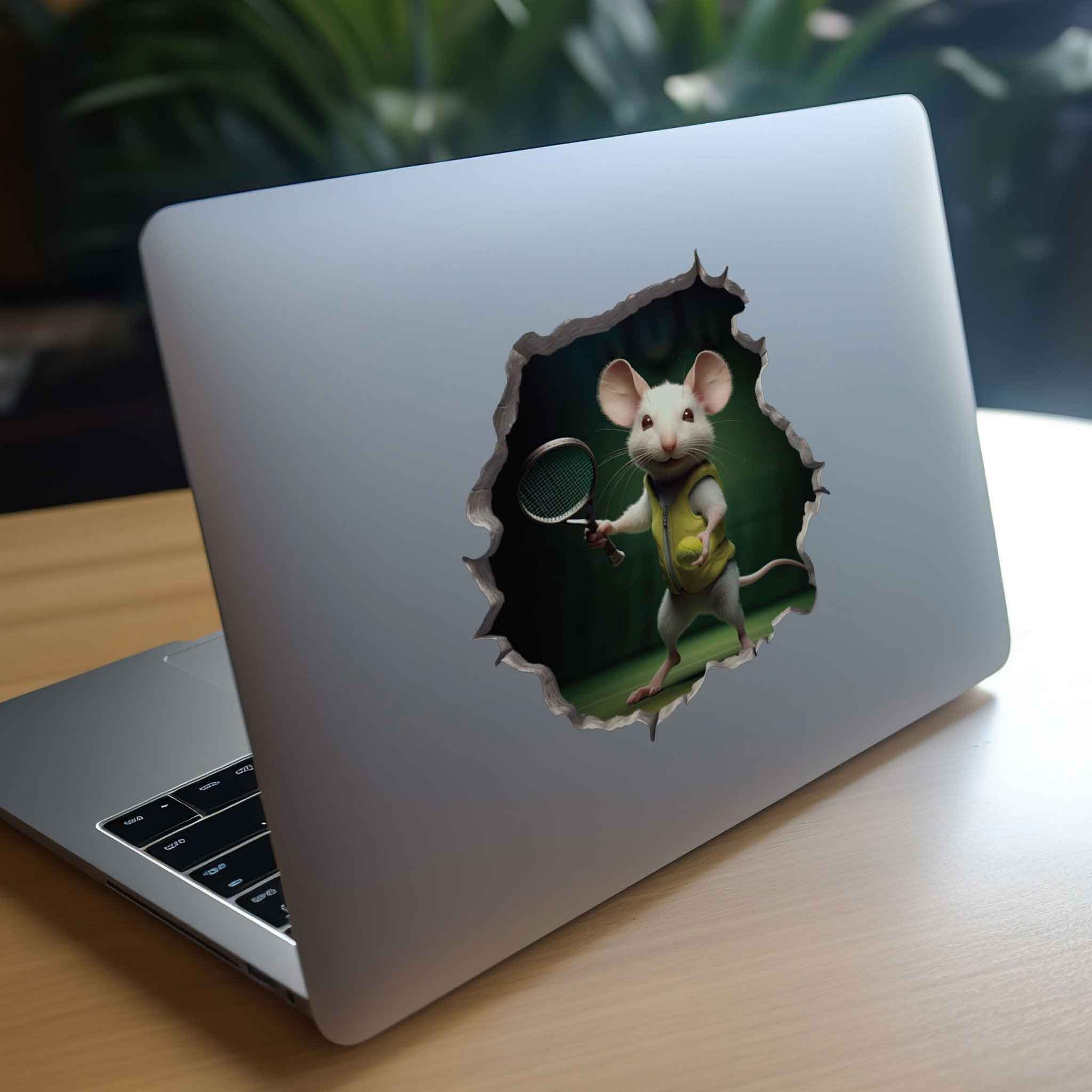 Tennis Mouse Hole Decal - My Wonderful Walls