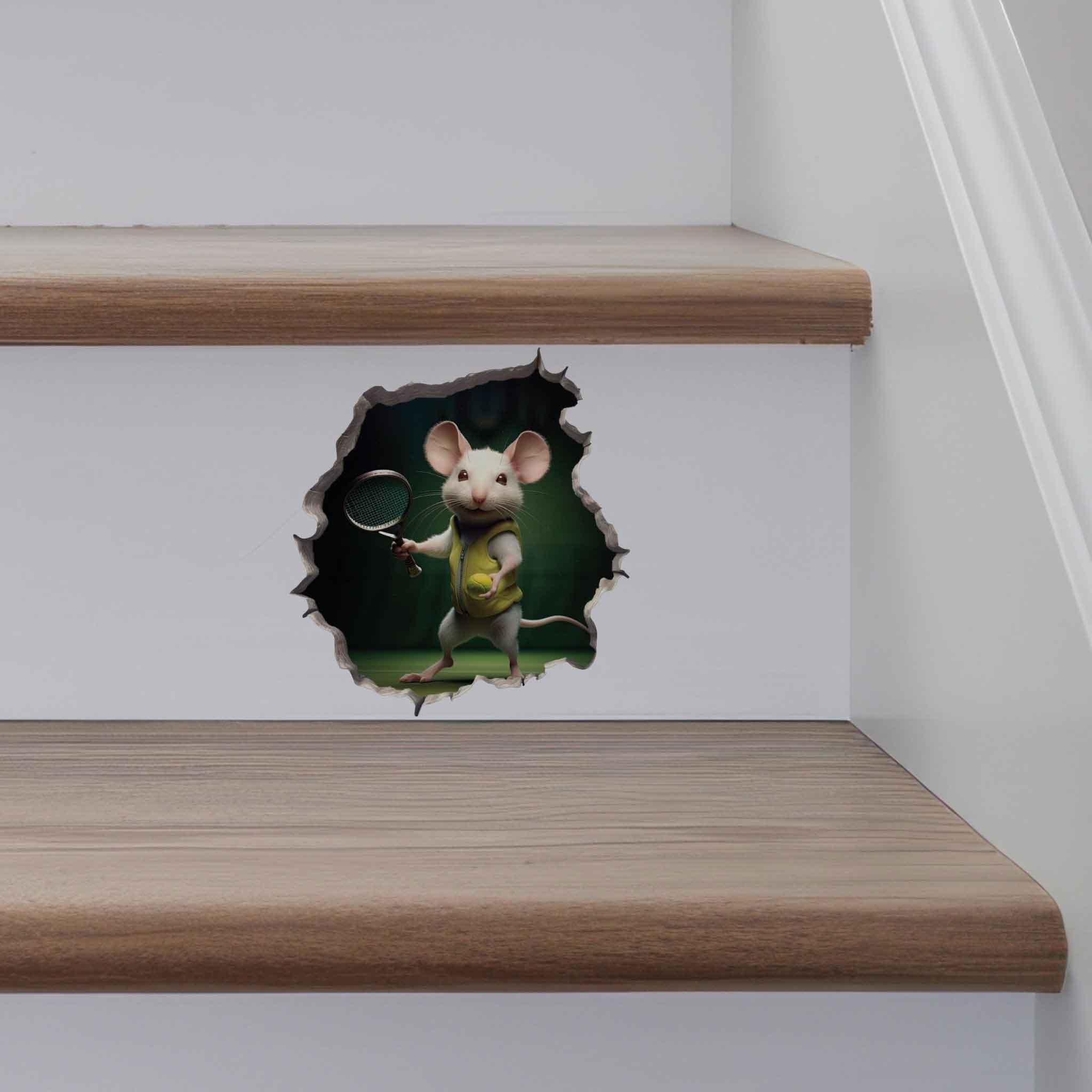 Tennis Mouse Hole Decal - My Wonderful Walls