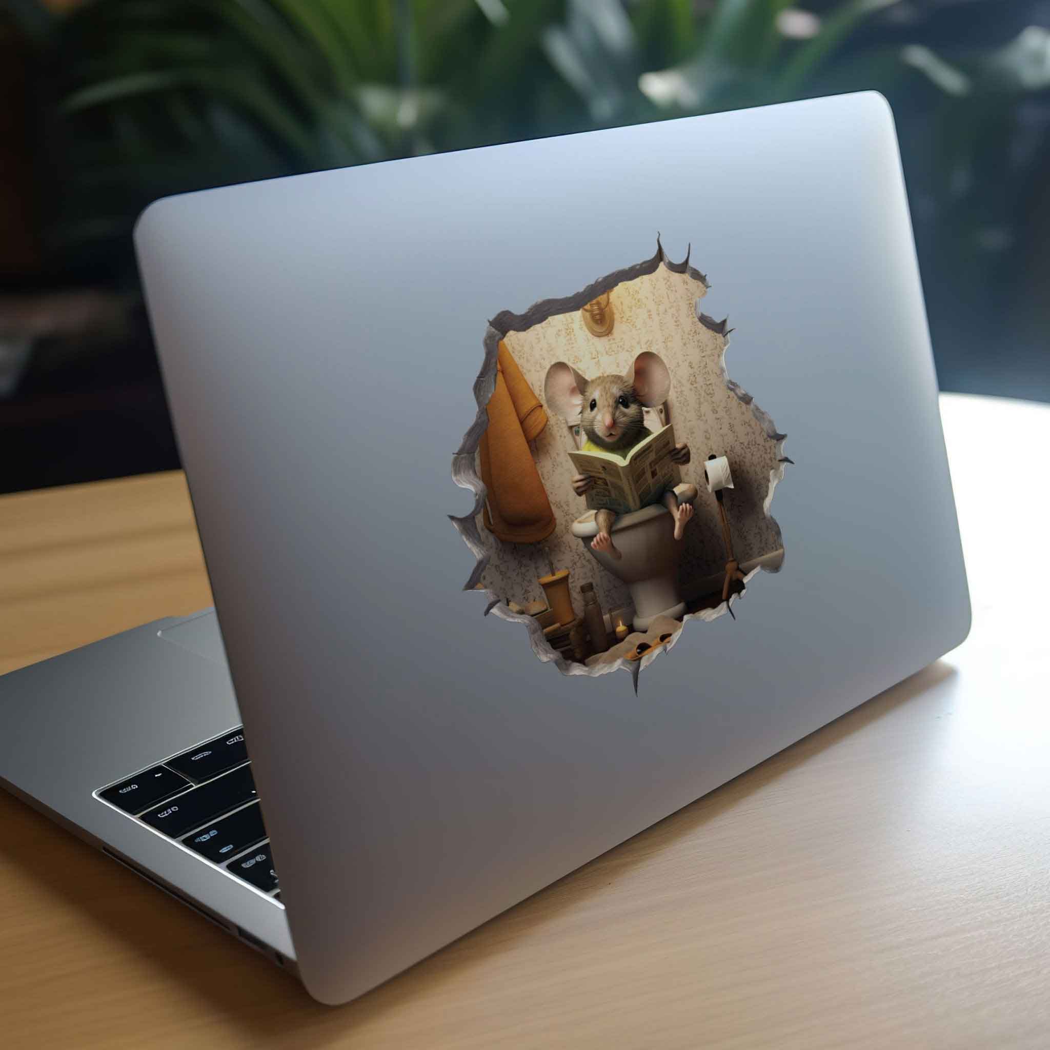 Toilet Mouse Hole Decal - My Wonderful Walls