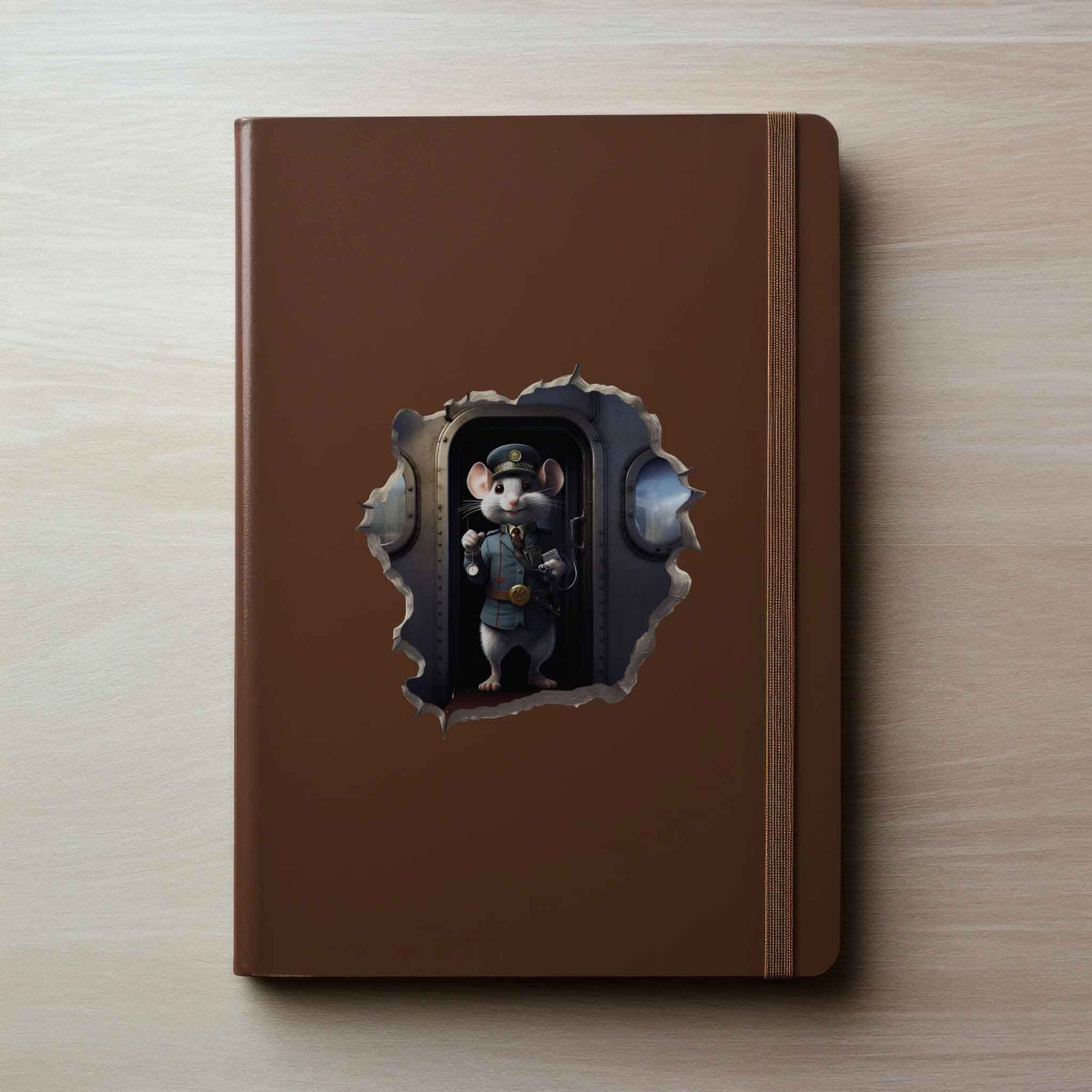 Train Conductor Mouse Hole Decal - My Wonderful Walls