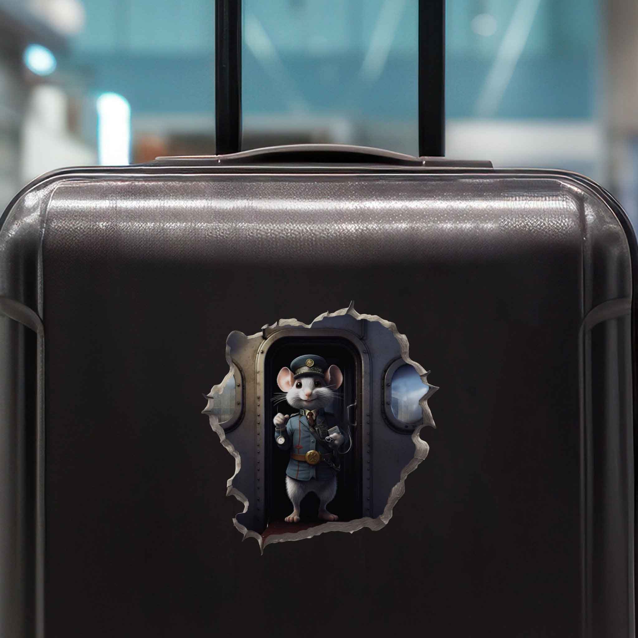 Train Conductor Mouse Hole Decal - My Wonderful Walls