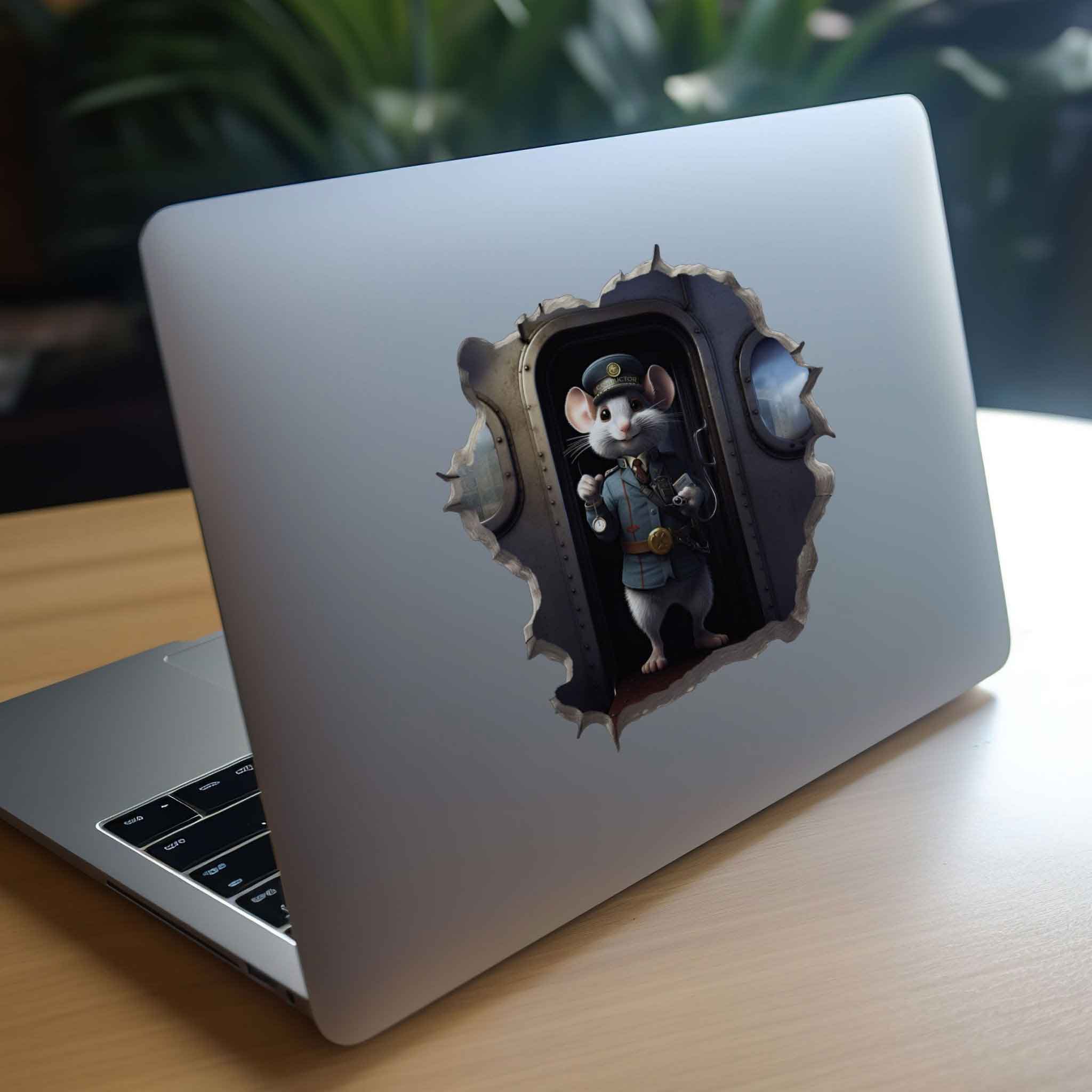 Train Conductor Mouse Hole Decal - My Wonderful Walls