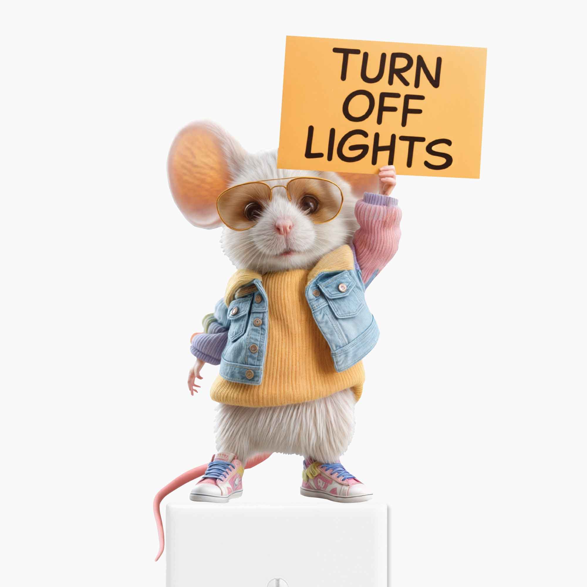 Turn Off Lights Reminder Mouse Decal - My Wonderful Walls