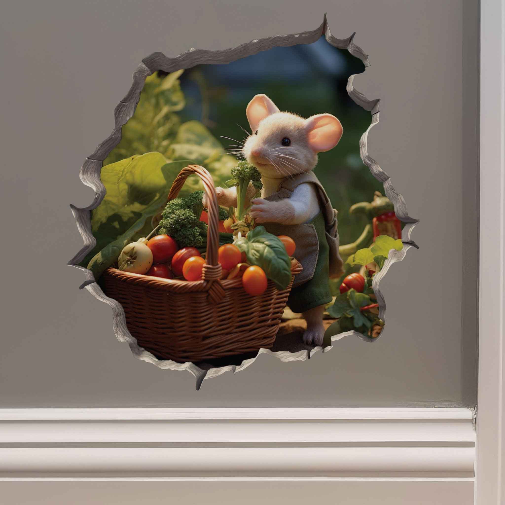 Vegetable Garden Mouse Hole Decal - My Wonderful Walls